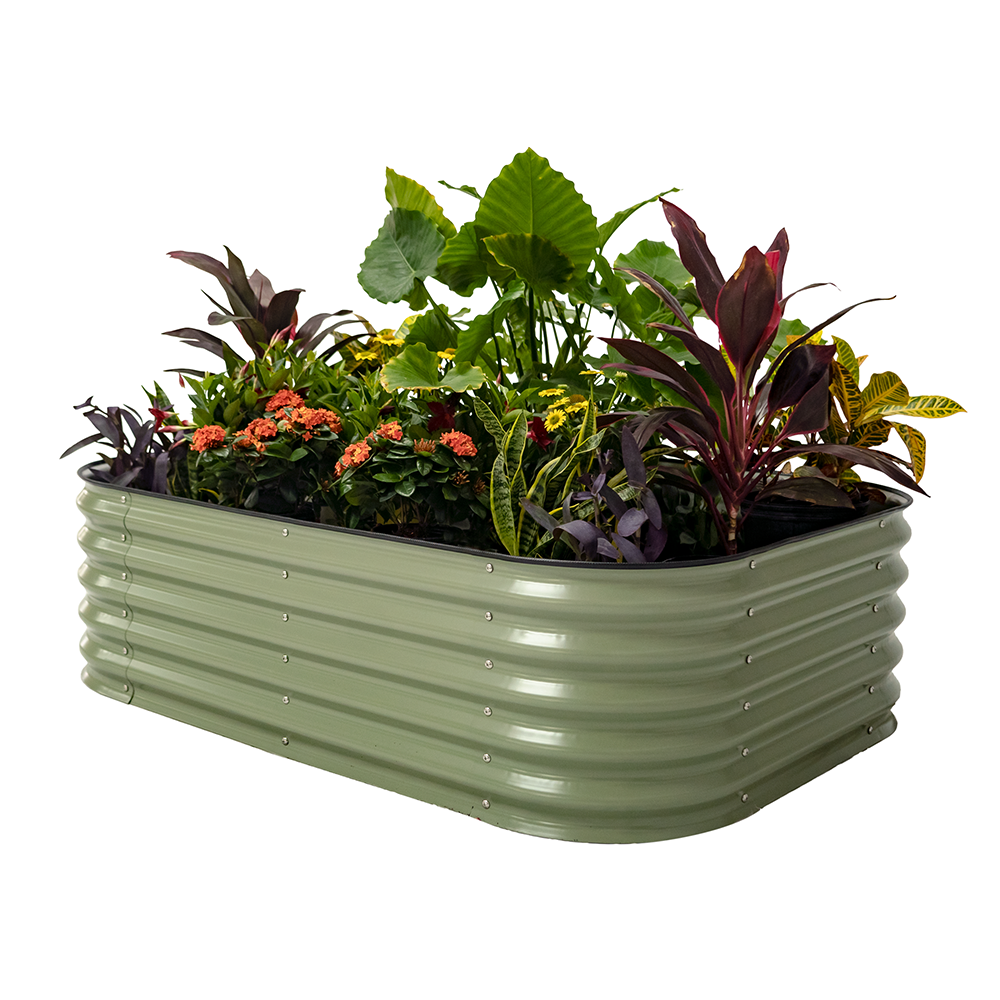 17" Tall 6 In 1 Modular Metal Outdoor Raised Garden Bed