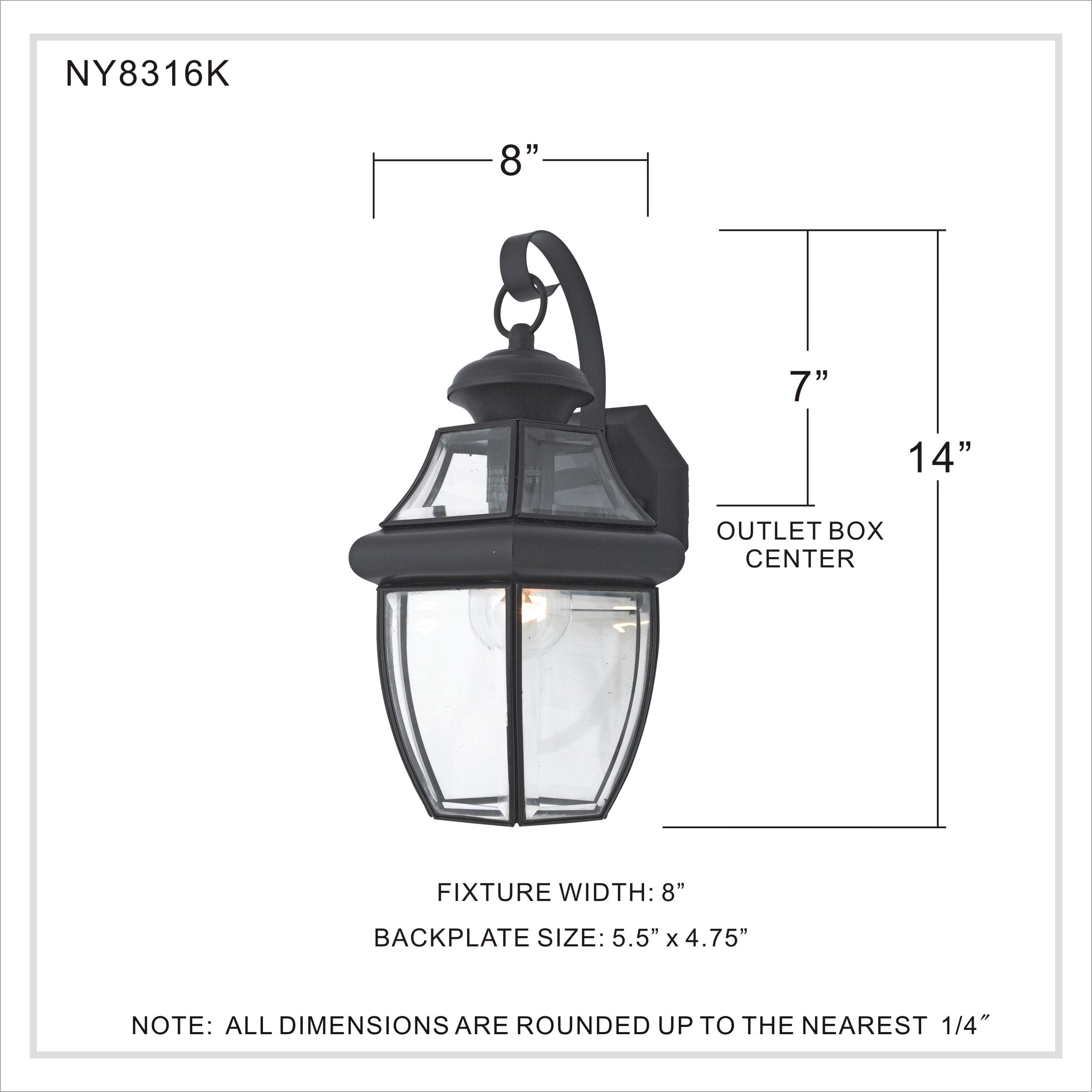 Quoizel Lighting Newbury 1 - Light Sconce in  Mystic Black