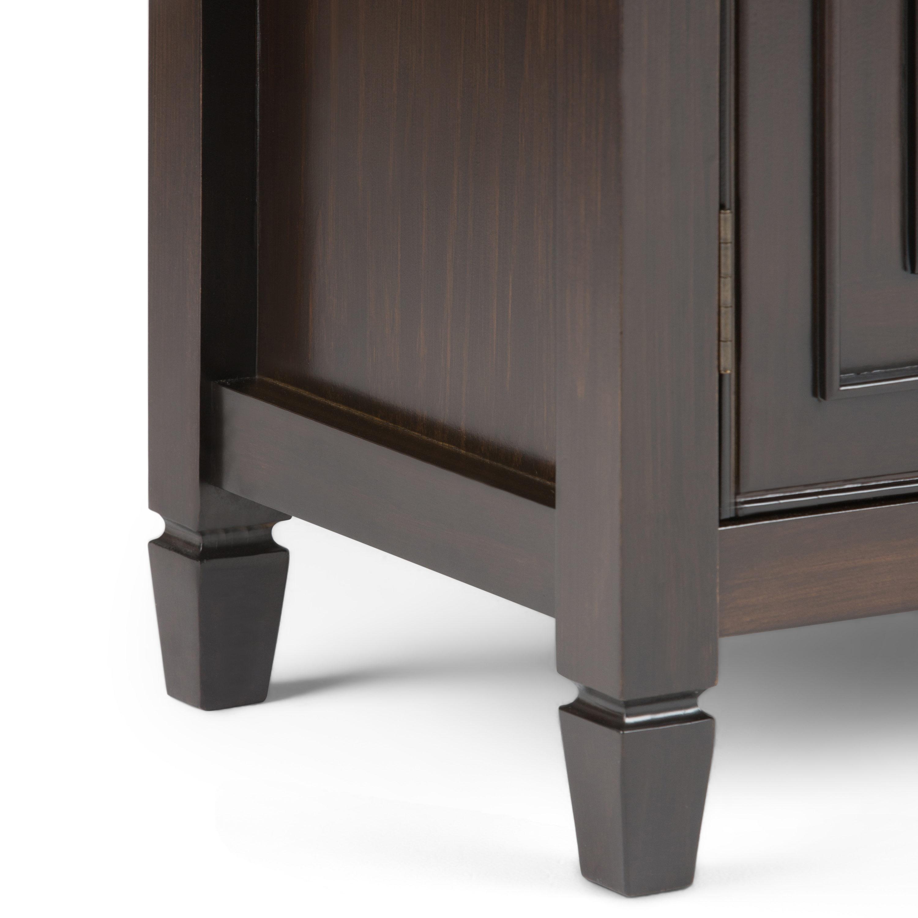 Connaught 40" W Solid Wood Entryway Storage Cabinet in Dark Chestnut Brown