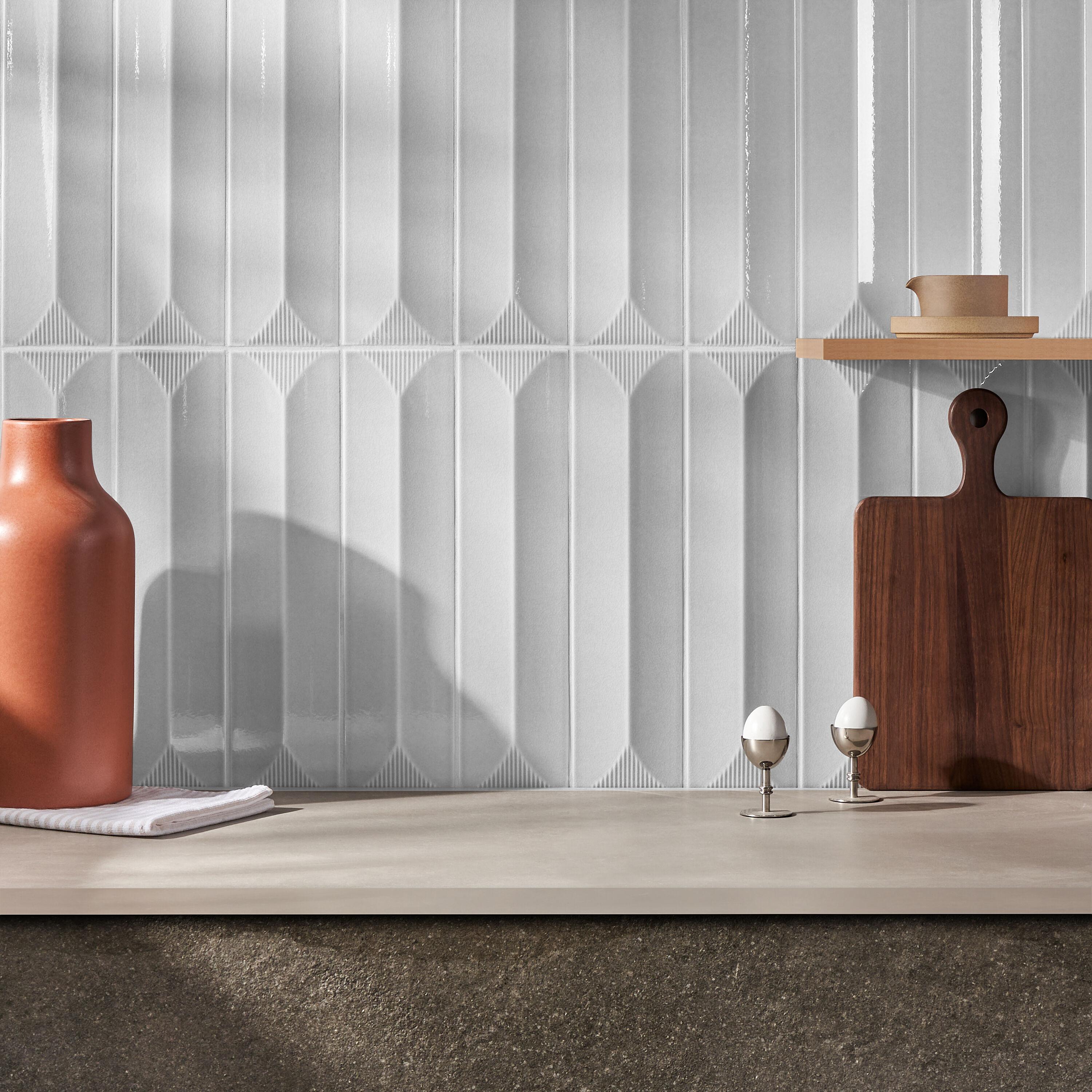 Radiant Inflex 4.43'' W x 17.62'' L Crackled Ceramic Subway Wall Tile (6.53 Sq. Ft. / Case)