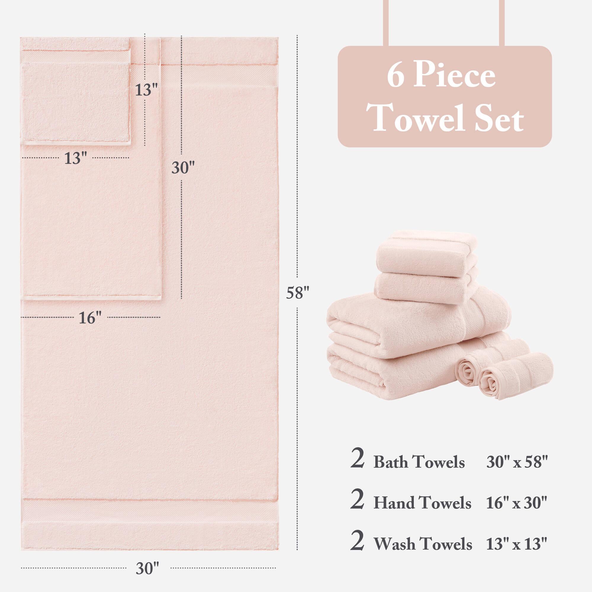 Turkish 100% Cotton Oversized Towel Set