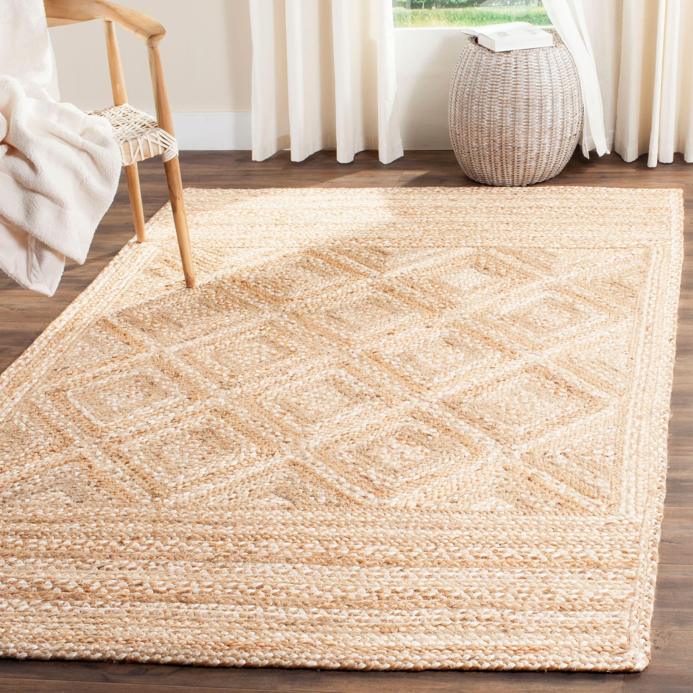 SAFAVIEH Natural Fiber Hilda Braided Jute Area Rug, Natural, 9' x 12'