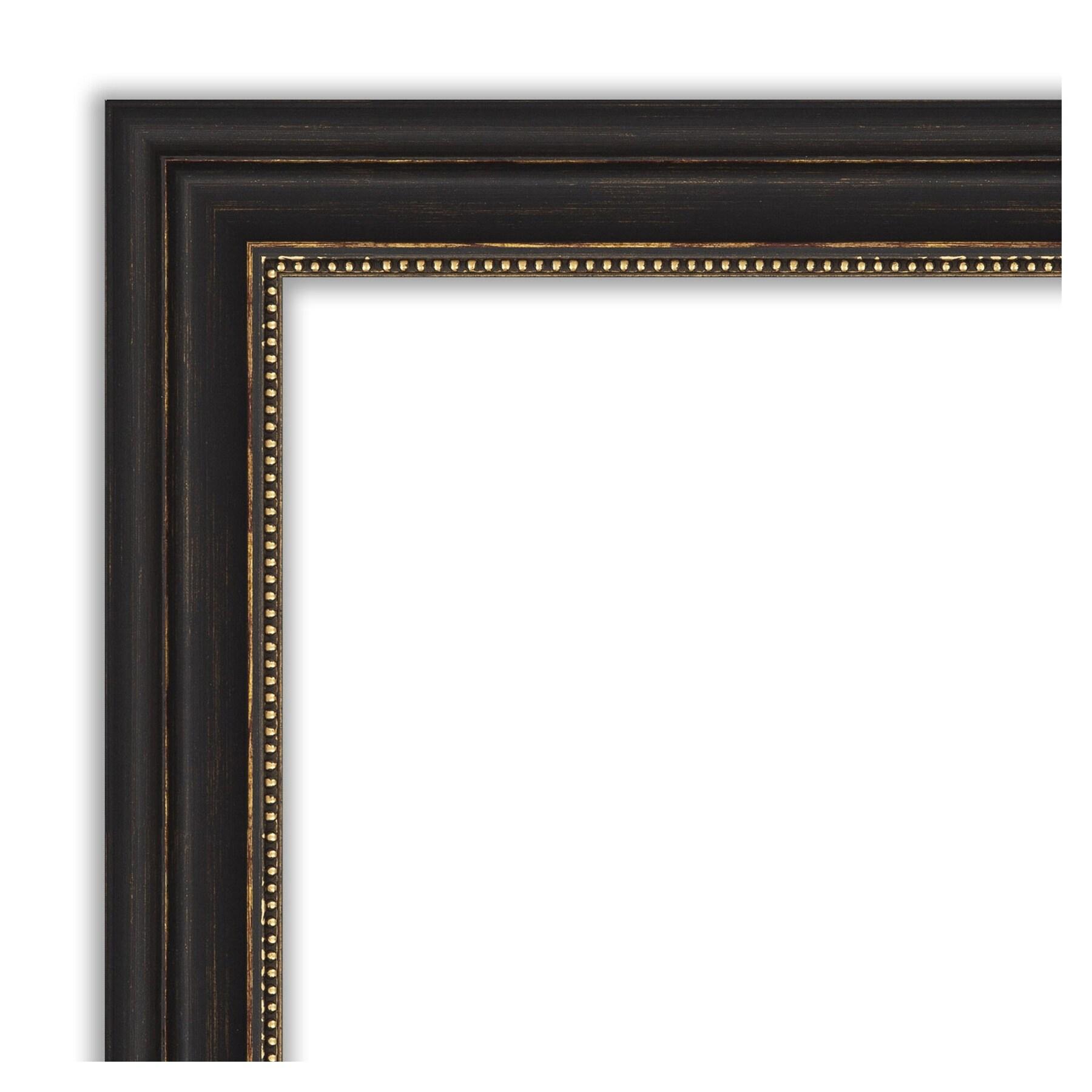Amanti Art Accent Bronze Narrow Beveled Wood Wall Mirror 23.5 x 19.5 in.