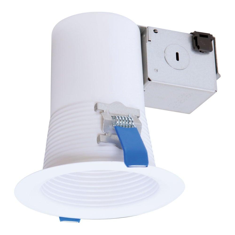 CEZ 4 in. White Recessed Light Canless EZ-Trim GU10 Lamp-Based Direct Mount