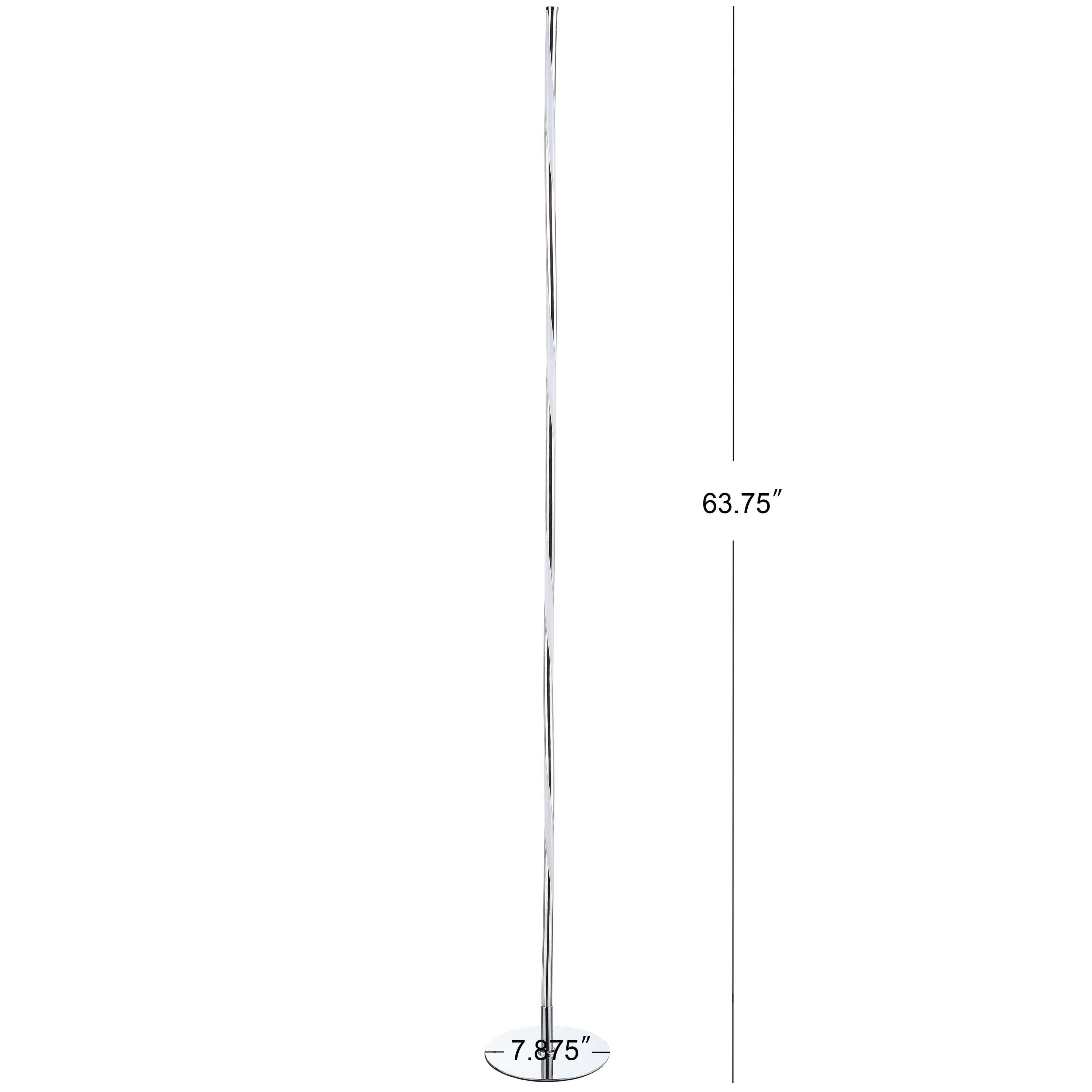 Tall Chrome LED Integrated Arc Floor Lamp