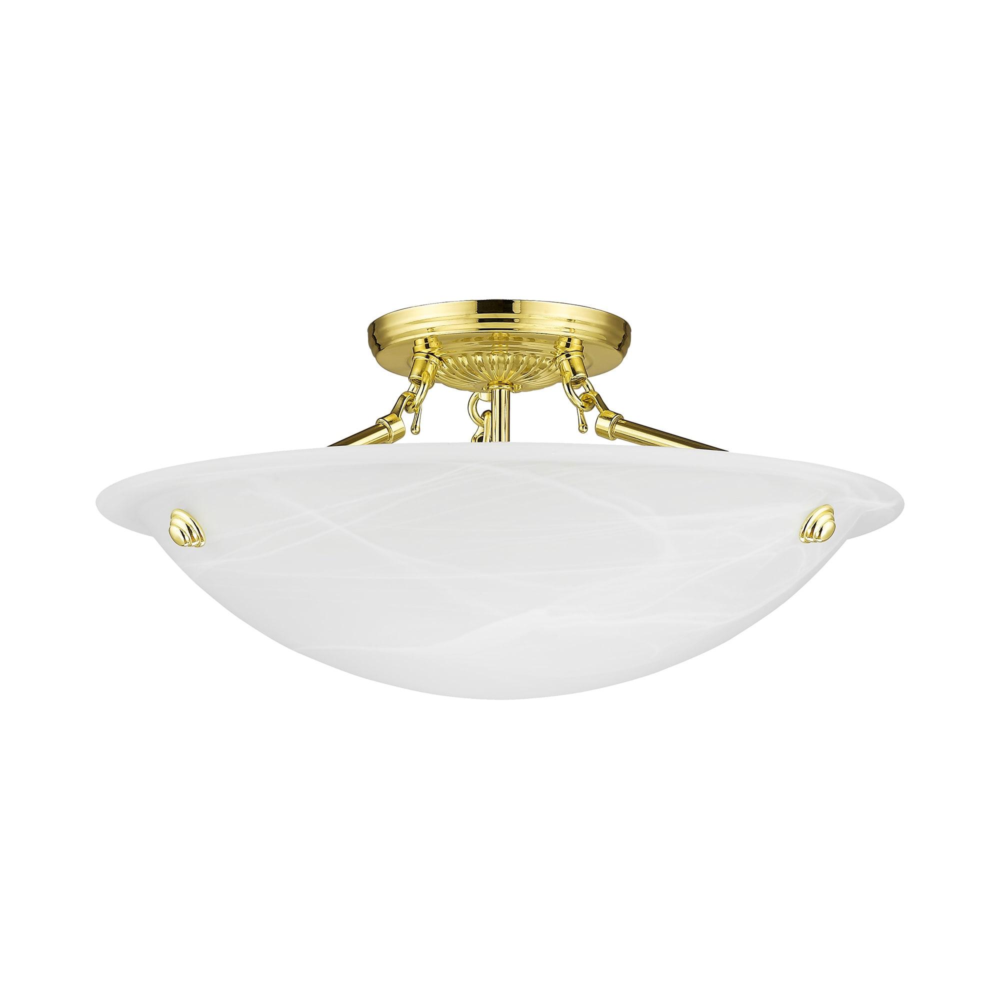 Livex Lighting Oasis 3 - Light Flush Mount in  Polished Brass