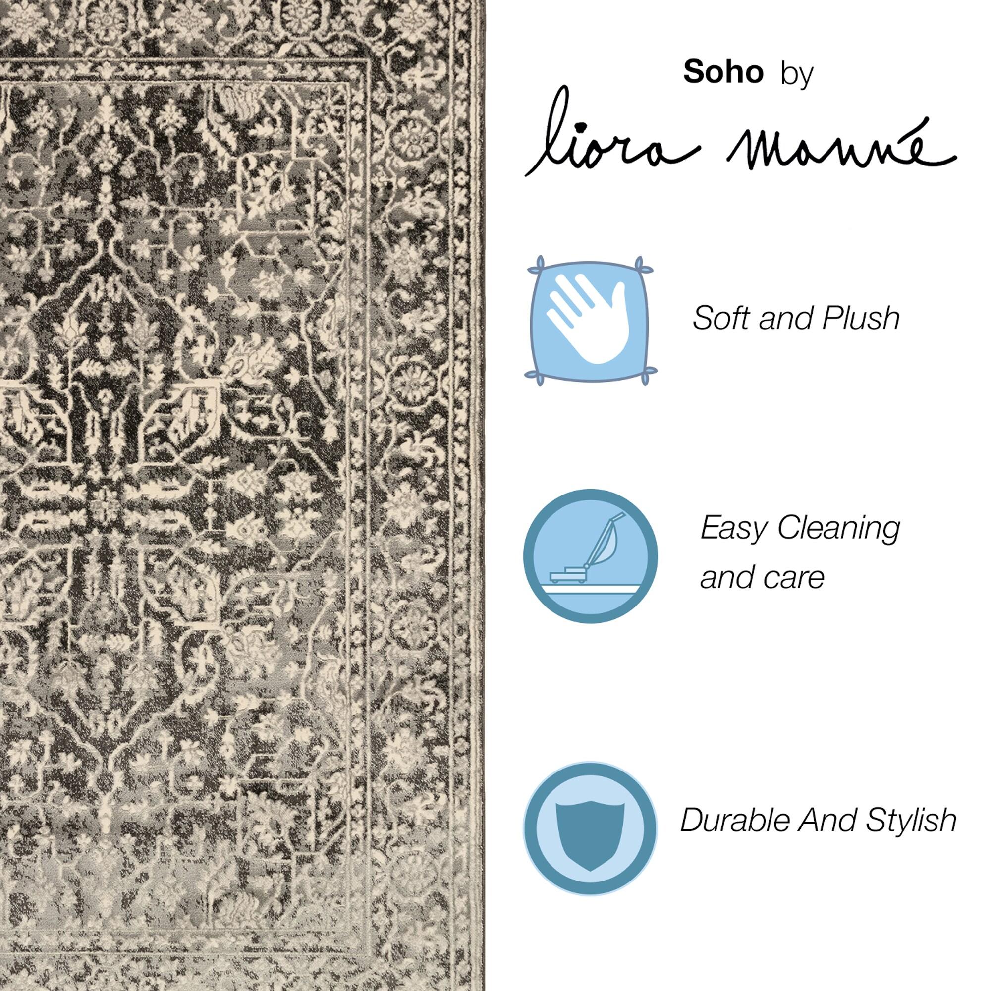 Liora Manne Soho Heriz Indoor Rug Black 5'3" x 7'6"