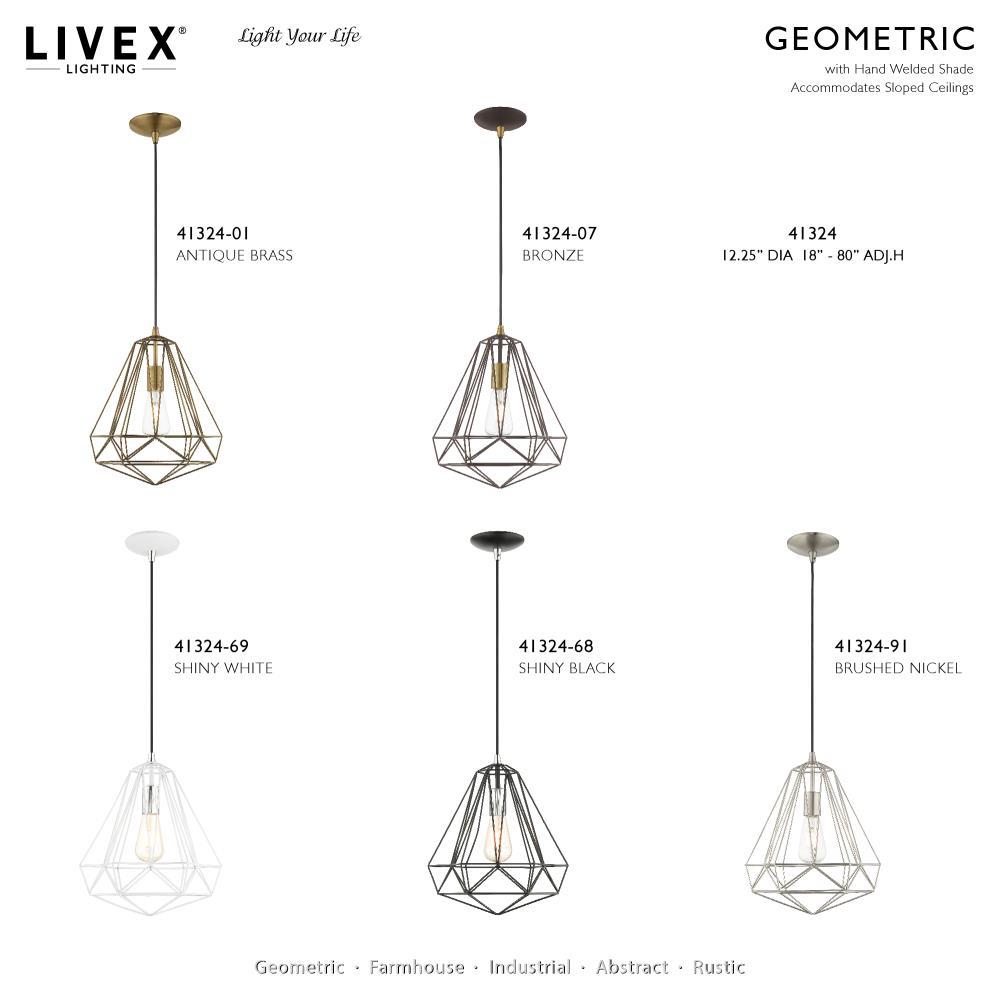 Livex Lighting Knox 1 - Light Pendant in  Brushed Nickel