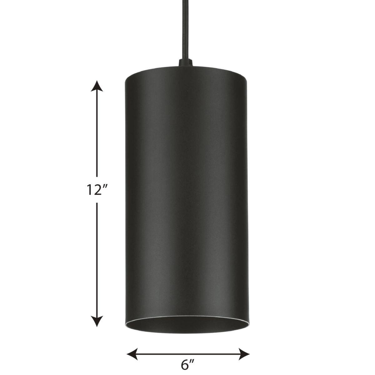 Progress Lighting, Cylinder, 1-Light, Outdoor Hanging Pendant, Antique Bronze, No Shade - "Cylinder 1-Light Antique Bronze Outdoor Pendant"