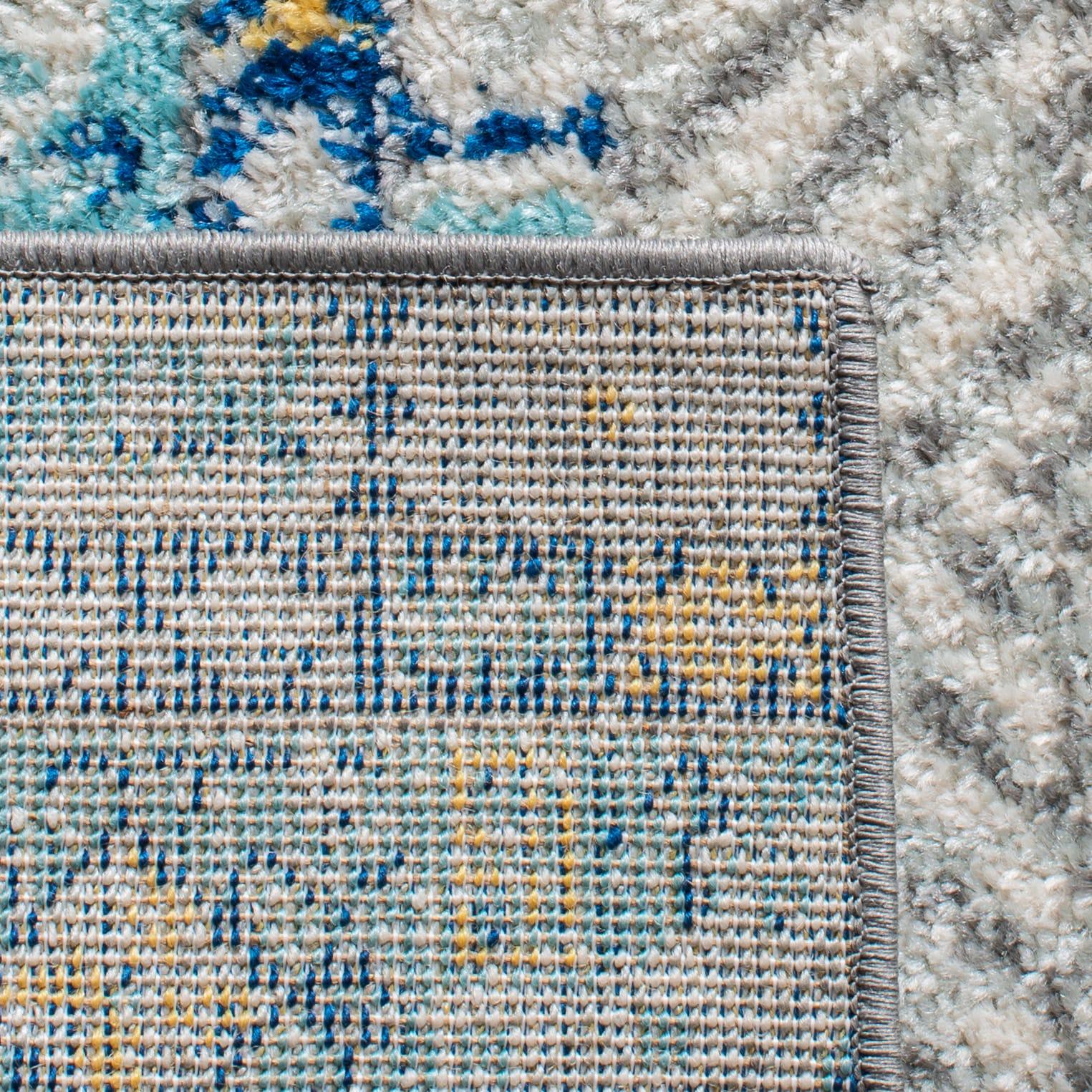 Madison MAD797 Power Loomed Area Rug - Grey/Turquoise - 6'7"x9'2" - Safavieh.