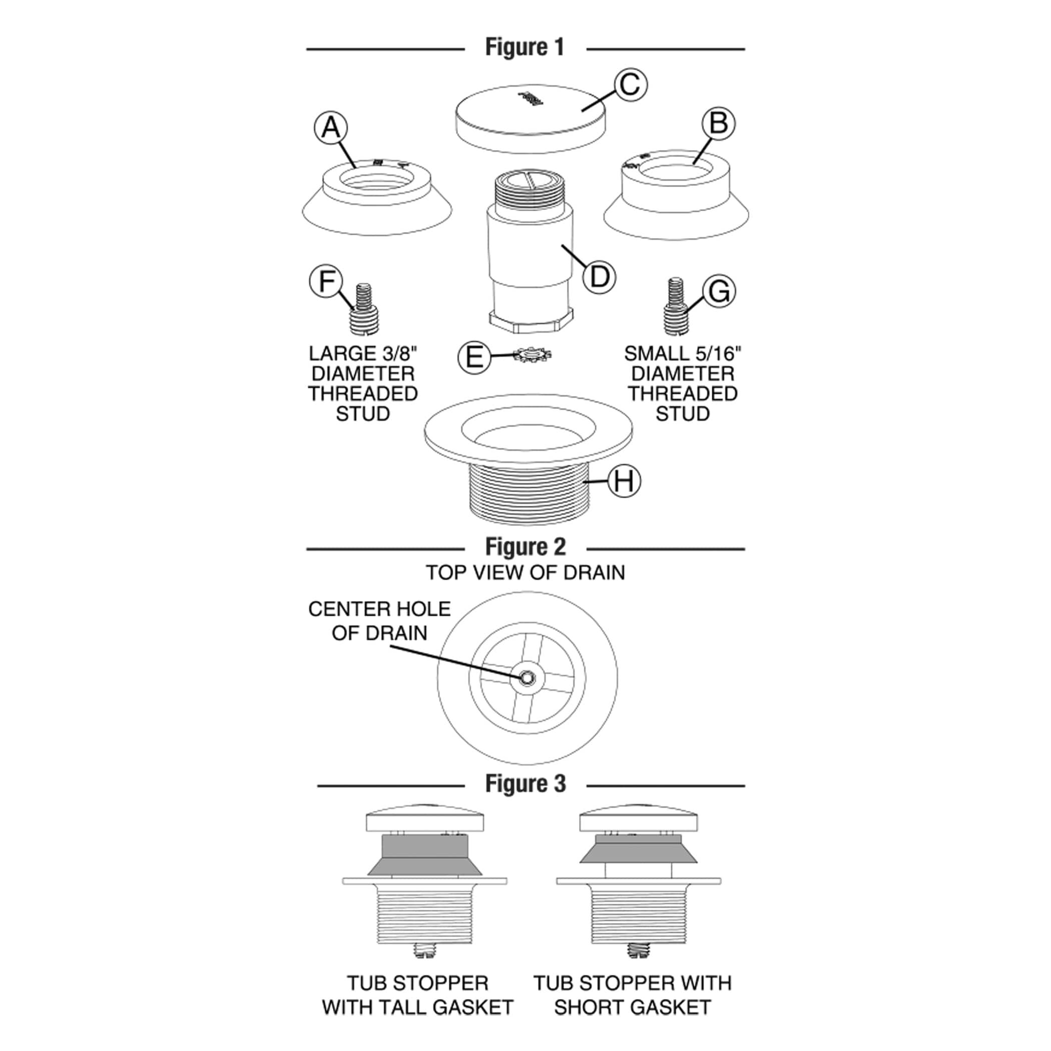 Danco 80811 Universal Touch-Toe Tub Stopper, Plastic, Chrome