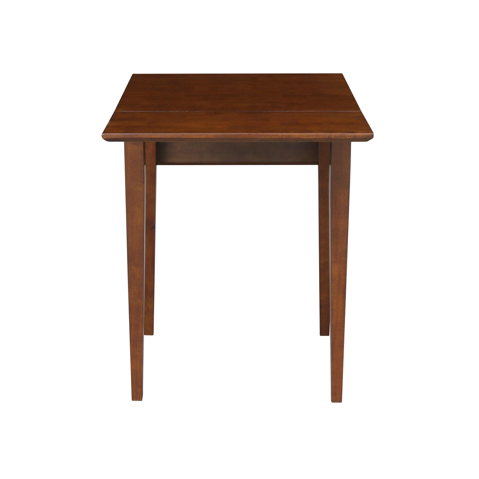 Tate Drop Dining Table Espresso - International Concepts: Hardwood, Dual 9" Leaves, Seats 4