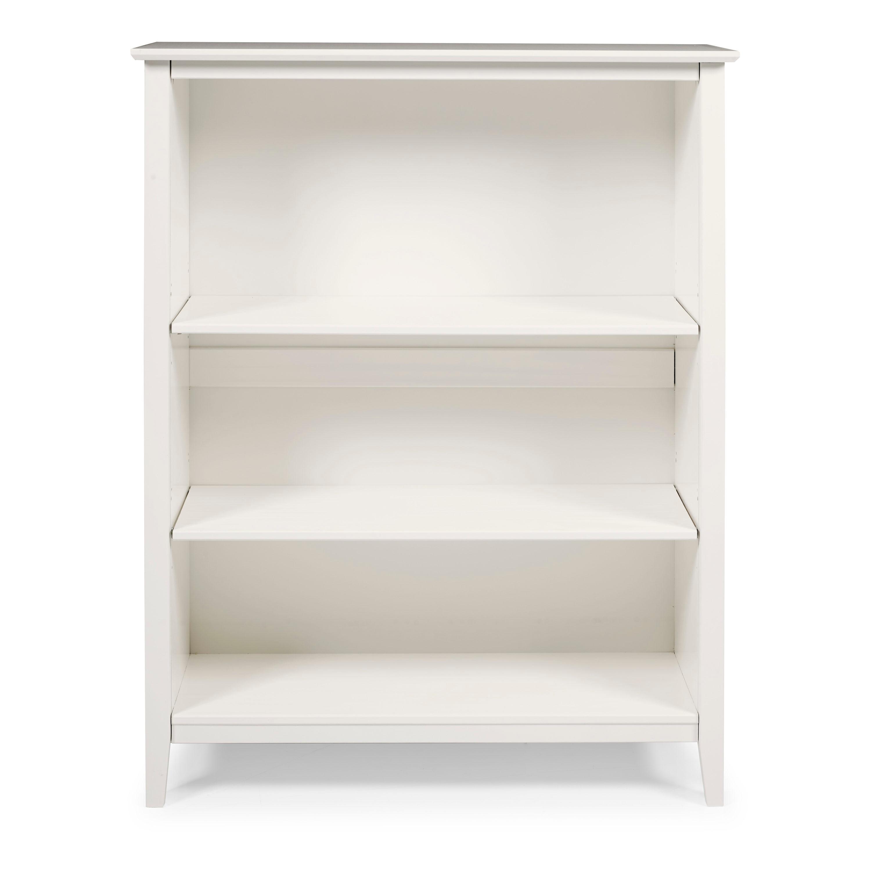 Alaterre Furniture Simplicity 48" Wood 3-Shelf Bookcase in White