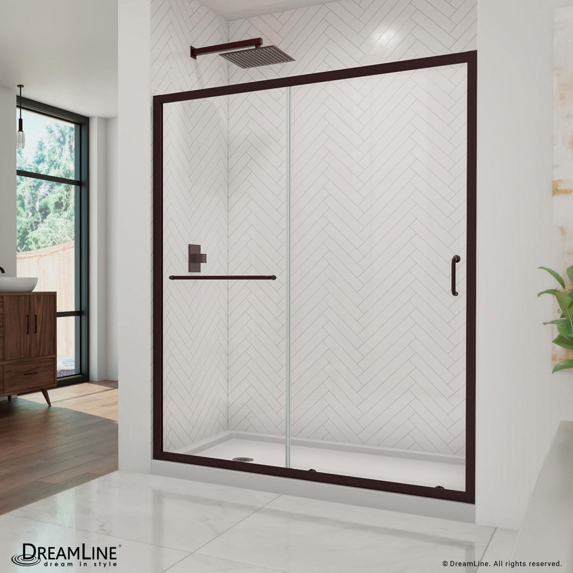 Infinity-Z 60" W x 74.75" H Framed Sliding Shower Kit