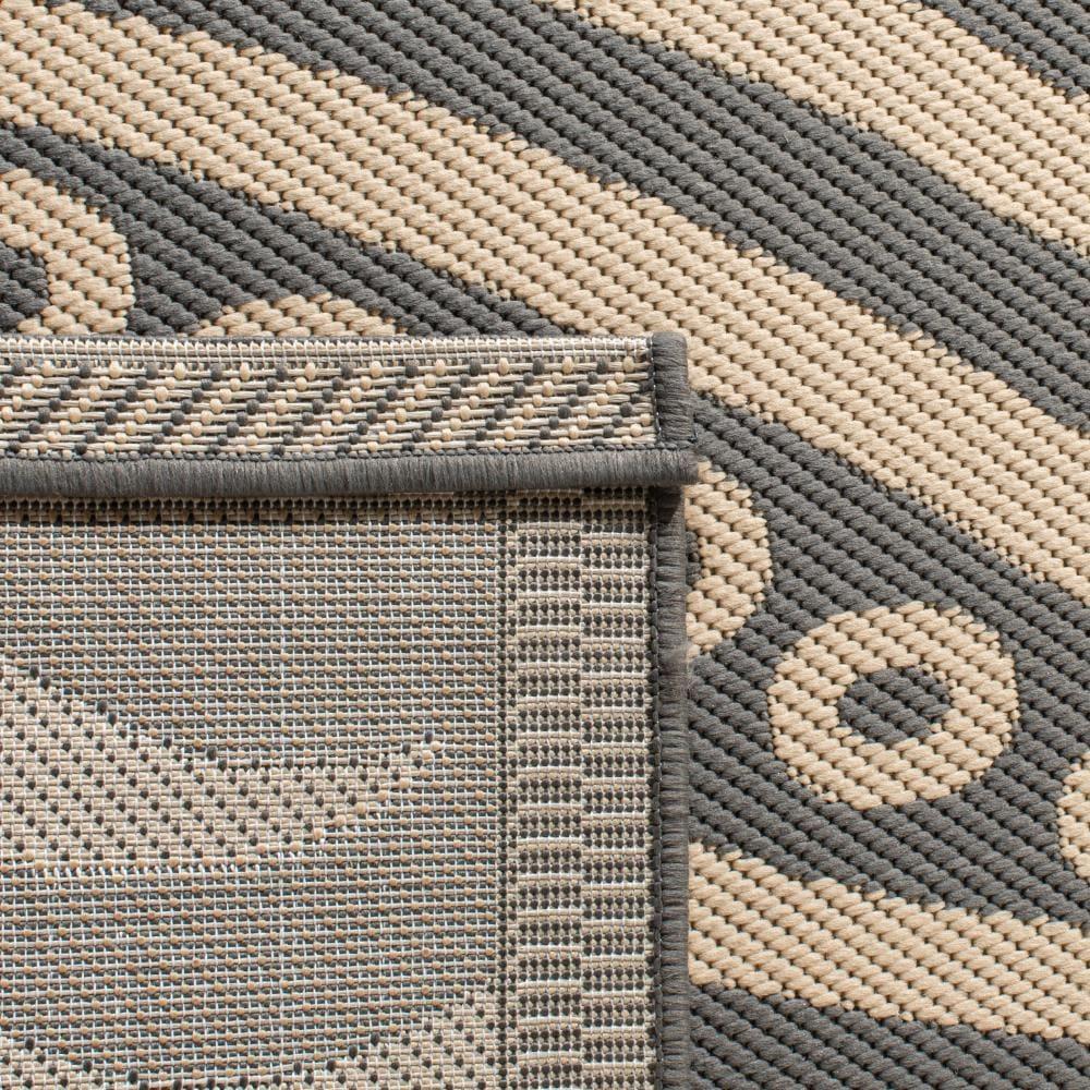 Courtyard CY2961 Power Loomed Indoor and Outdoor Area Rug - Grey/Natural - 4'x5'7" - Safavieh