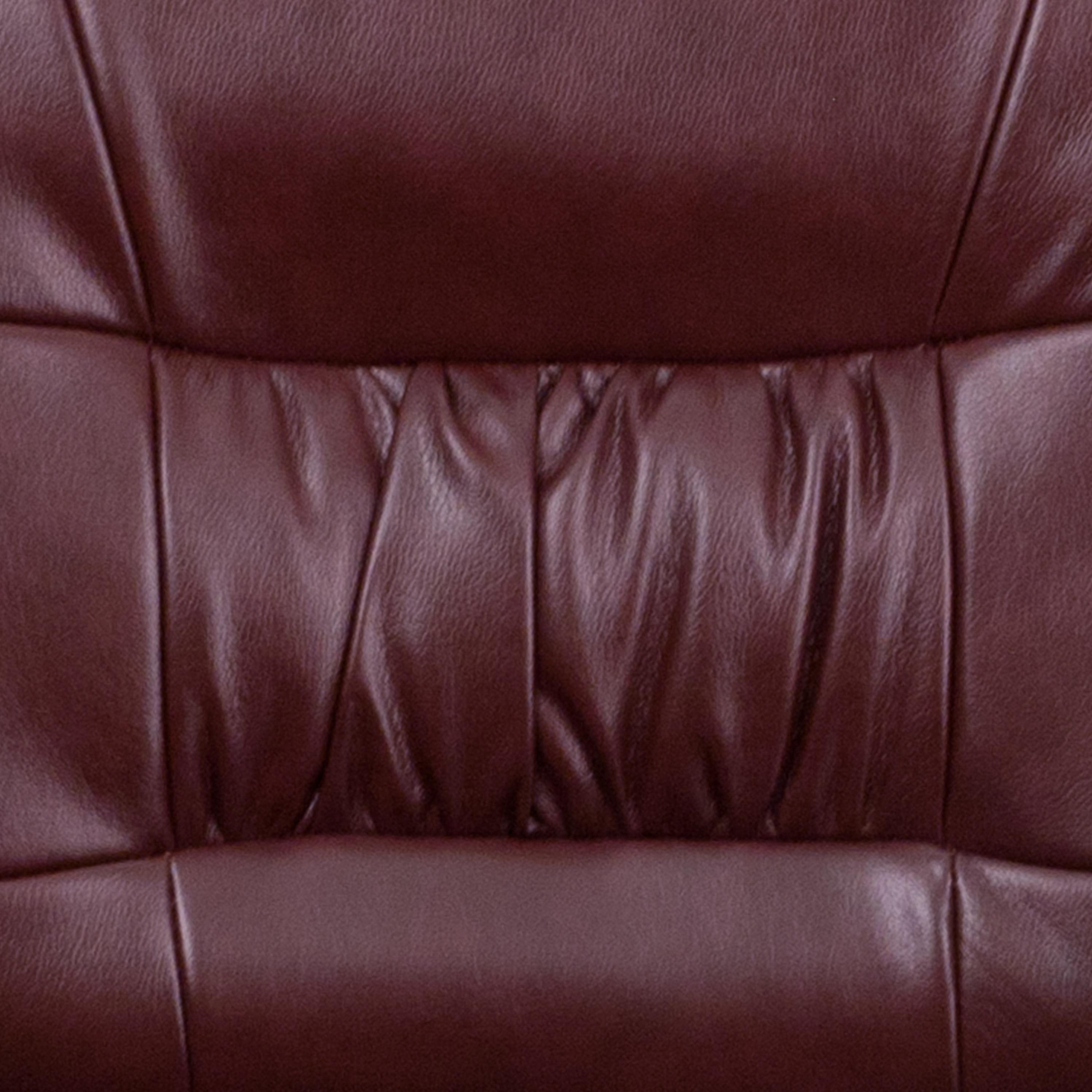 Flash Furniture Haeger LeatherSoft Tufted Executive Reception Chair with Padded Armrests, Burgundy