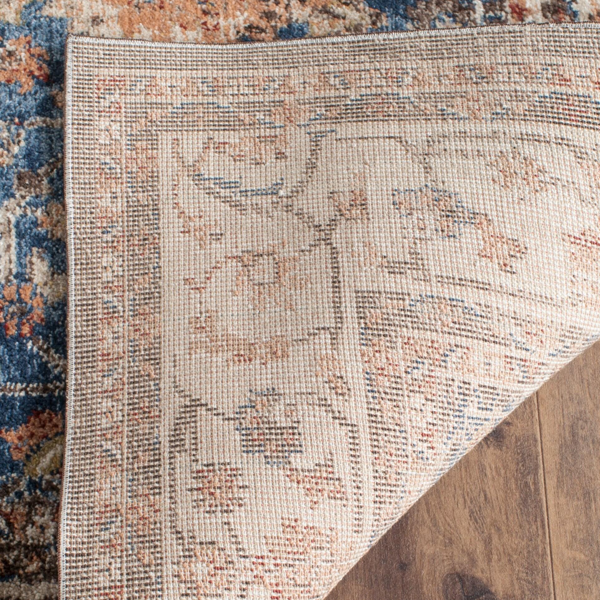 SAFAVIEH Bijar Candelario Oriental Area Rug, Royal/Ivory, 6'7" x 9'