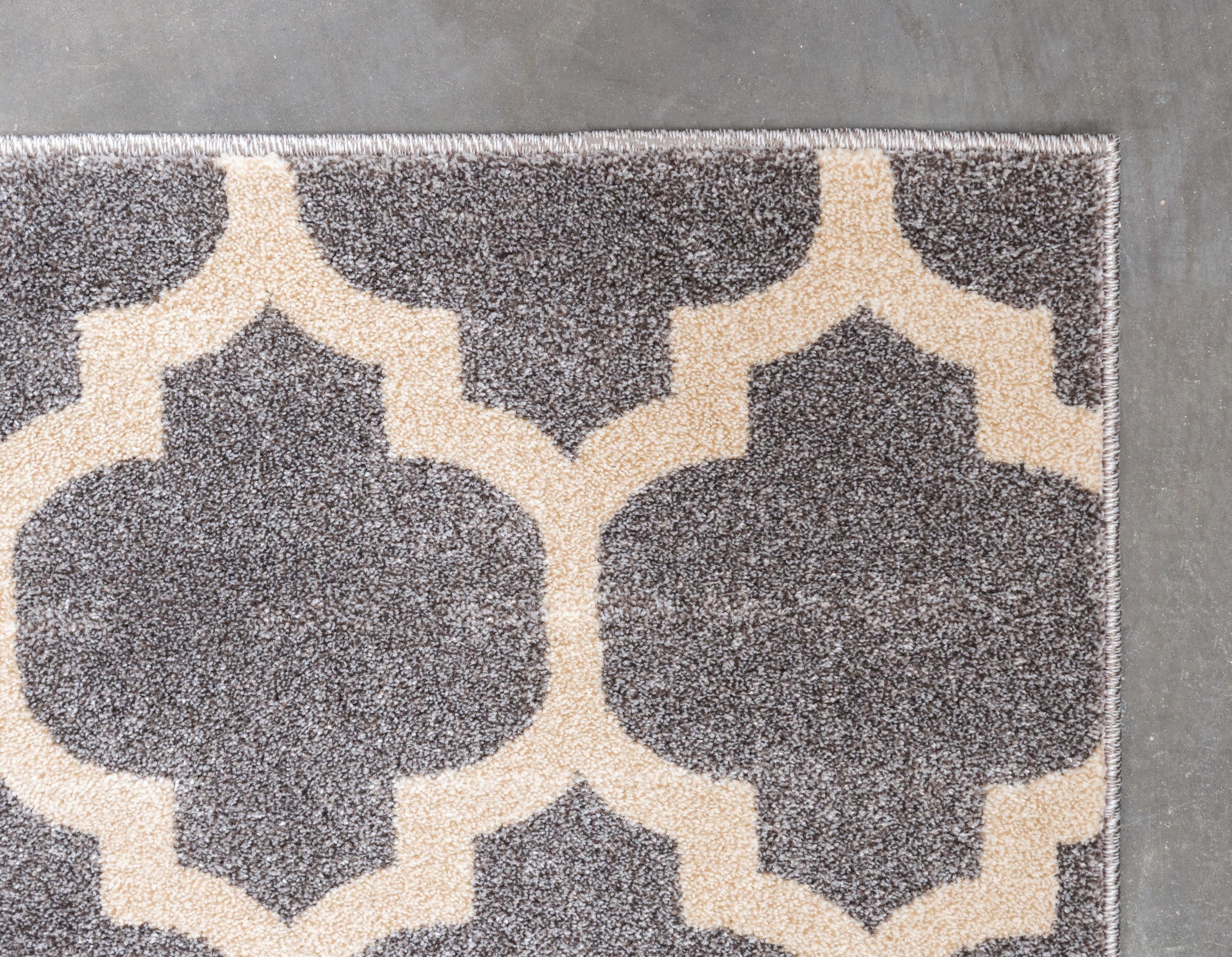 Unique Loom 5' 1 x 8' 0 Trellis Philadelphia Dark Gray Area Rug