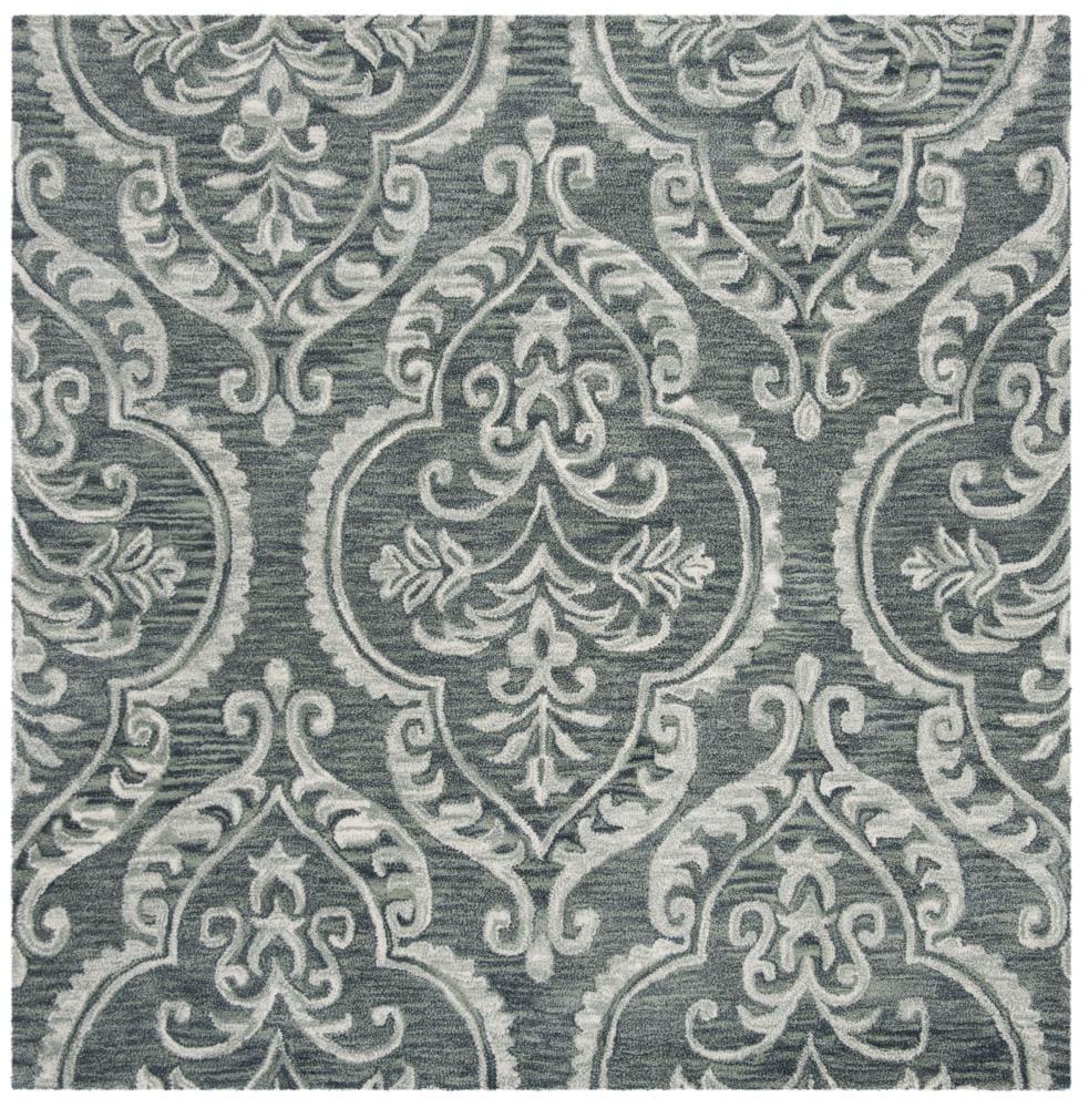 Safavieh  Handmade Blossom Texas Modern Floral Wool Rug 6'  x  6' 6' Square Indoor,Handmade Square