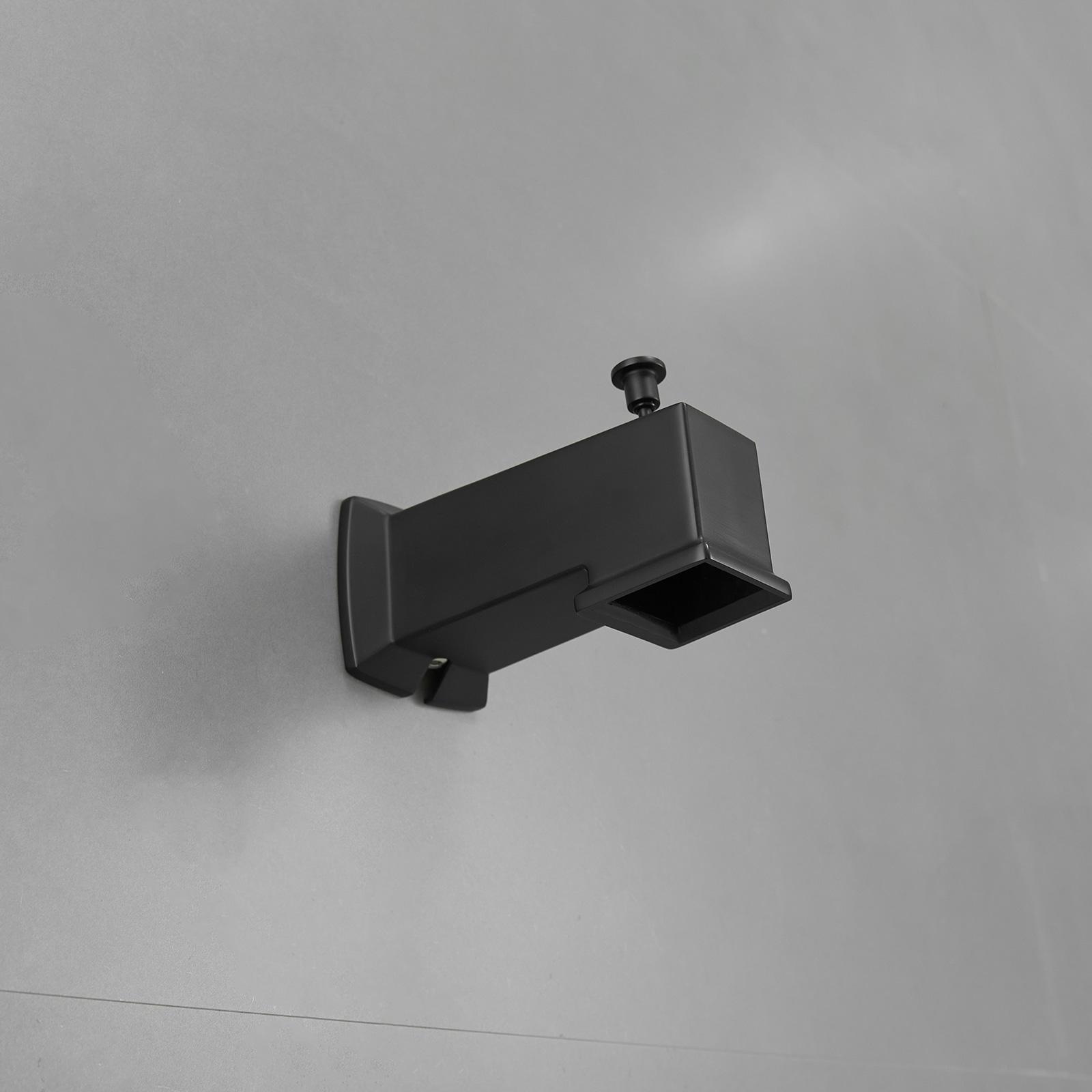 Single Handle 2-Spray Rainfall Square Shower Faucet Set 1.8 GPM with Tub Spout Combo High pressure