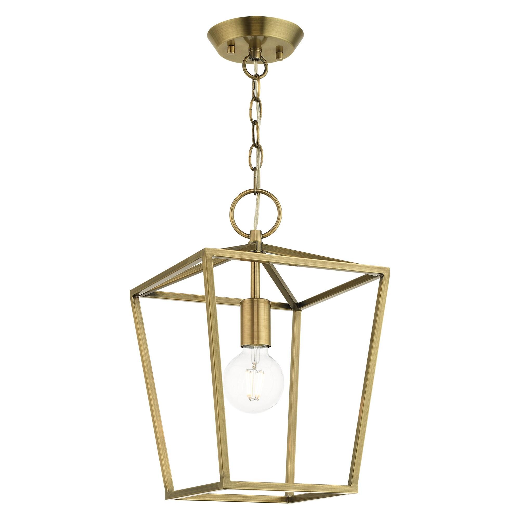 10 Sq. inch 1 Light Convertible Lantern Pendant Lighting Fixture