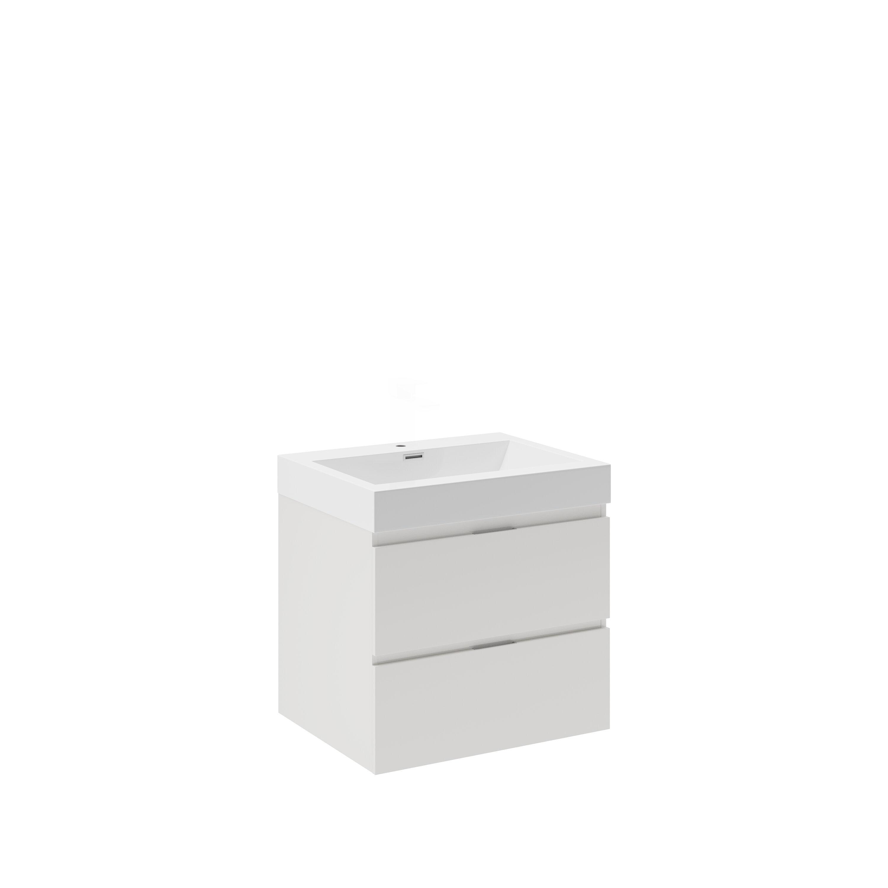 Valencia 24" Wall Mount Single Sink Bathroom Vanity with Top and Sink (Faucet Not Included)