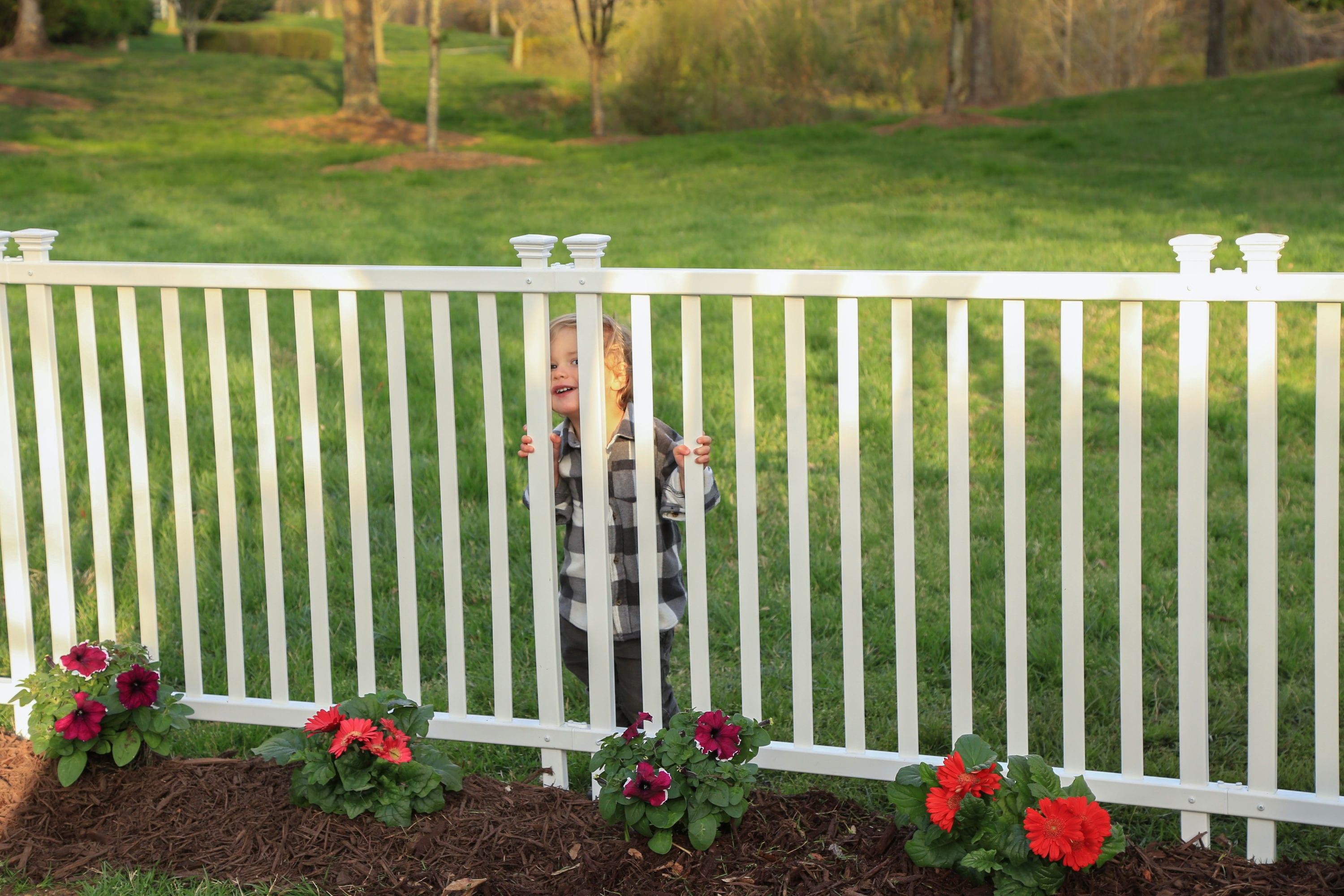 3ft H x 3.5ft W (2 Panels) No Dig Zippity Baskenridge Fence Panel Kit, Vinyl Fence Panel, White Vinyl Fences for Yard, Temporary Fence for Backyard, White Picket Fence Garden Border, DIY Fence ZP19037