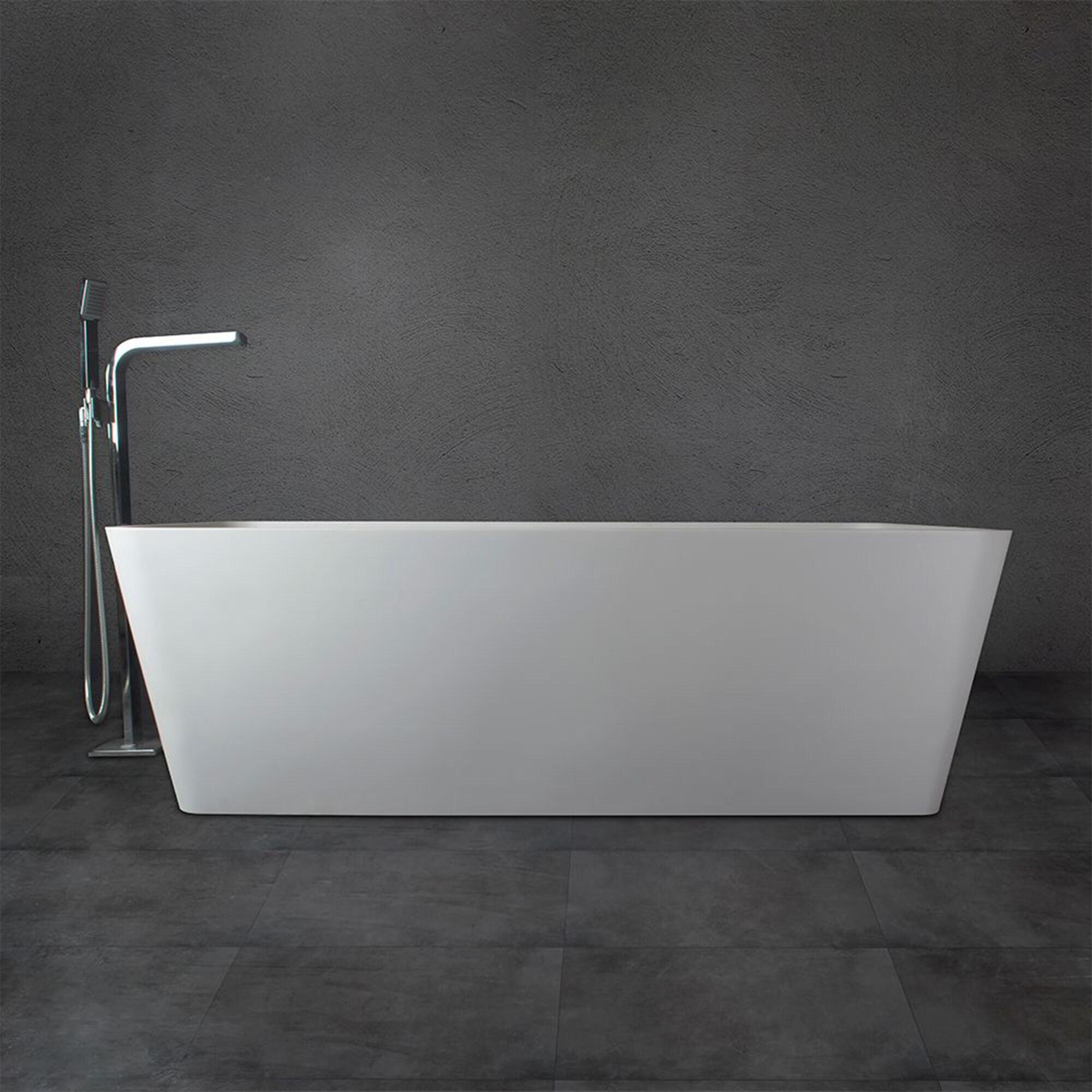 59'' x 30'' Freestanding Soaking Solid Surface Bathtub