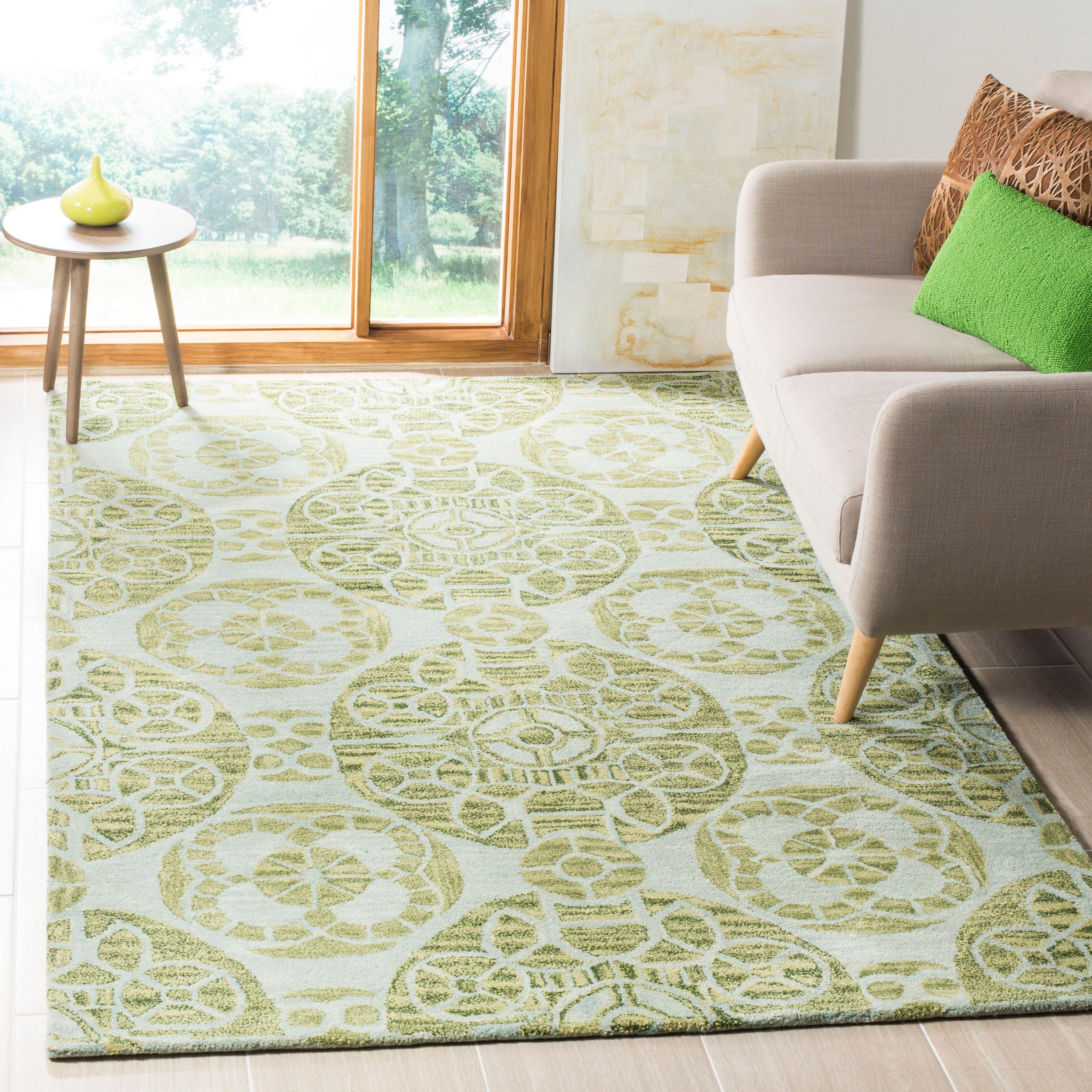 Wyndham WYD376 Hand Tufted Accent Rug - Turquoise/Green - 2'6"x4' - Safavieh.