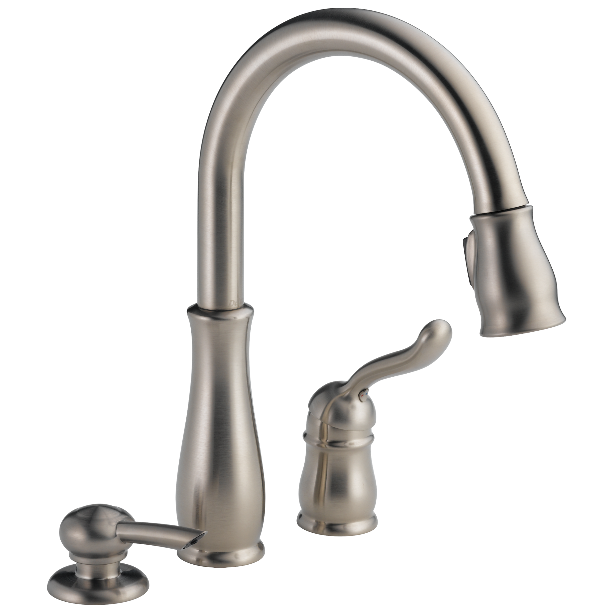 Leland Single Handle Widespread Kitchen Faucet with Optional Soap Dispenser