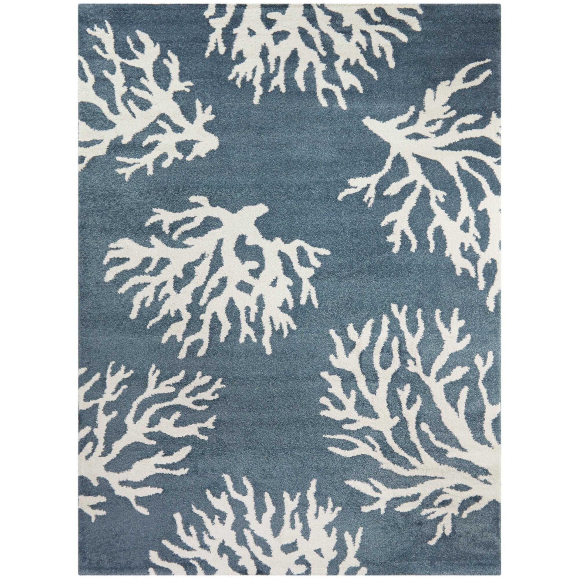 Boca White/Blue Area Rug