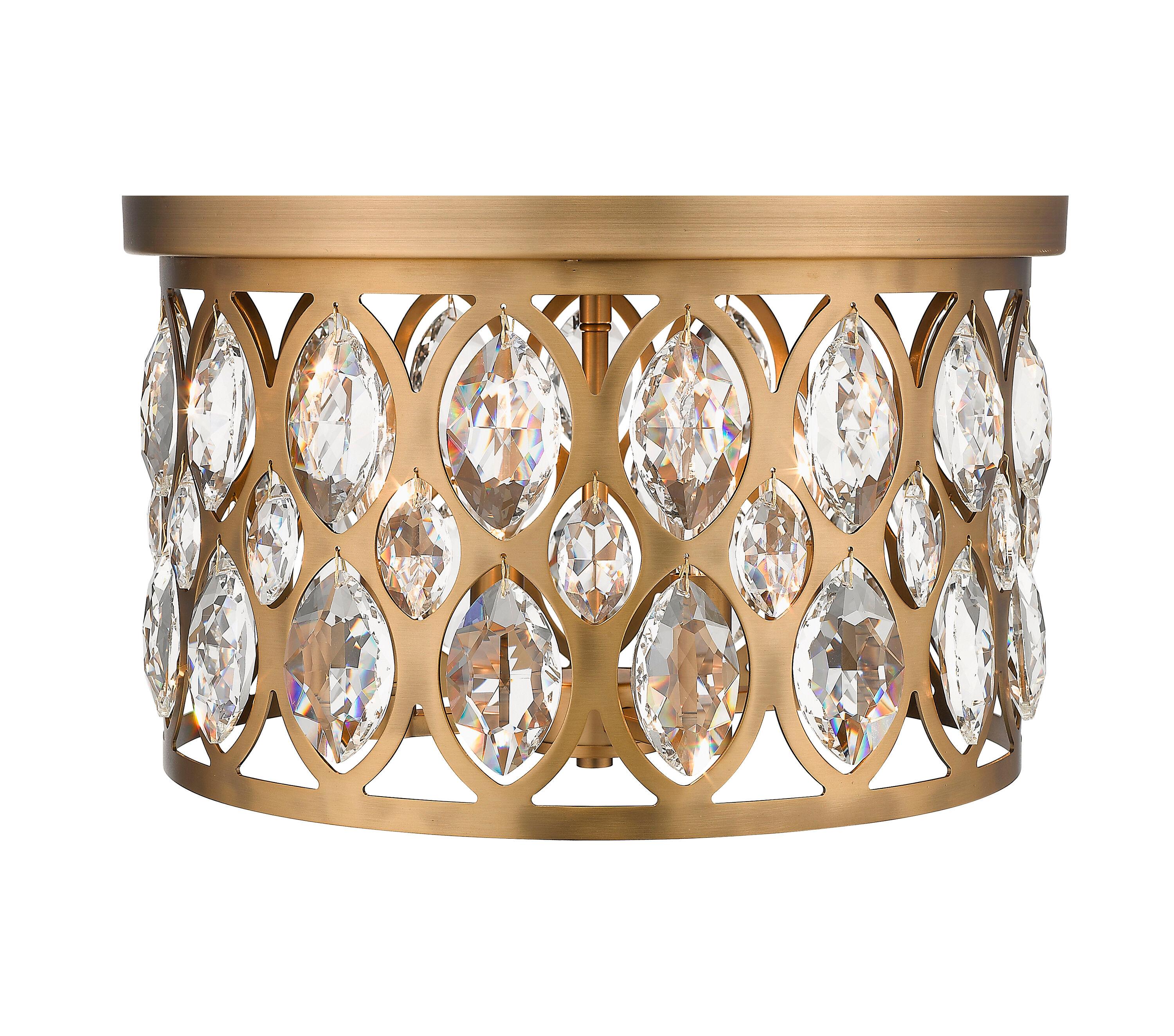 Z-Lite Dealey 4 - Light Flush Mount in  Heirloom Brass