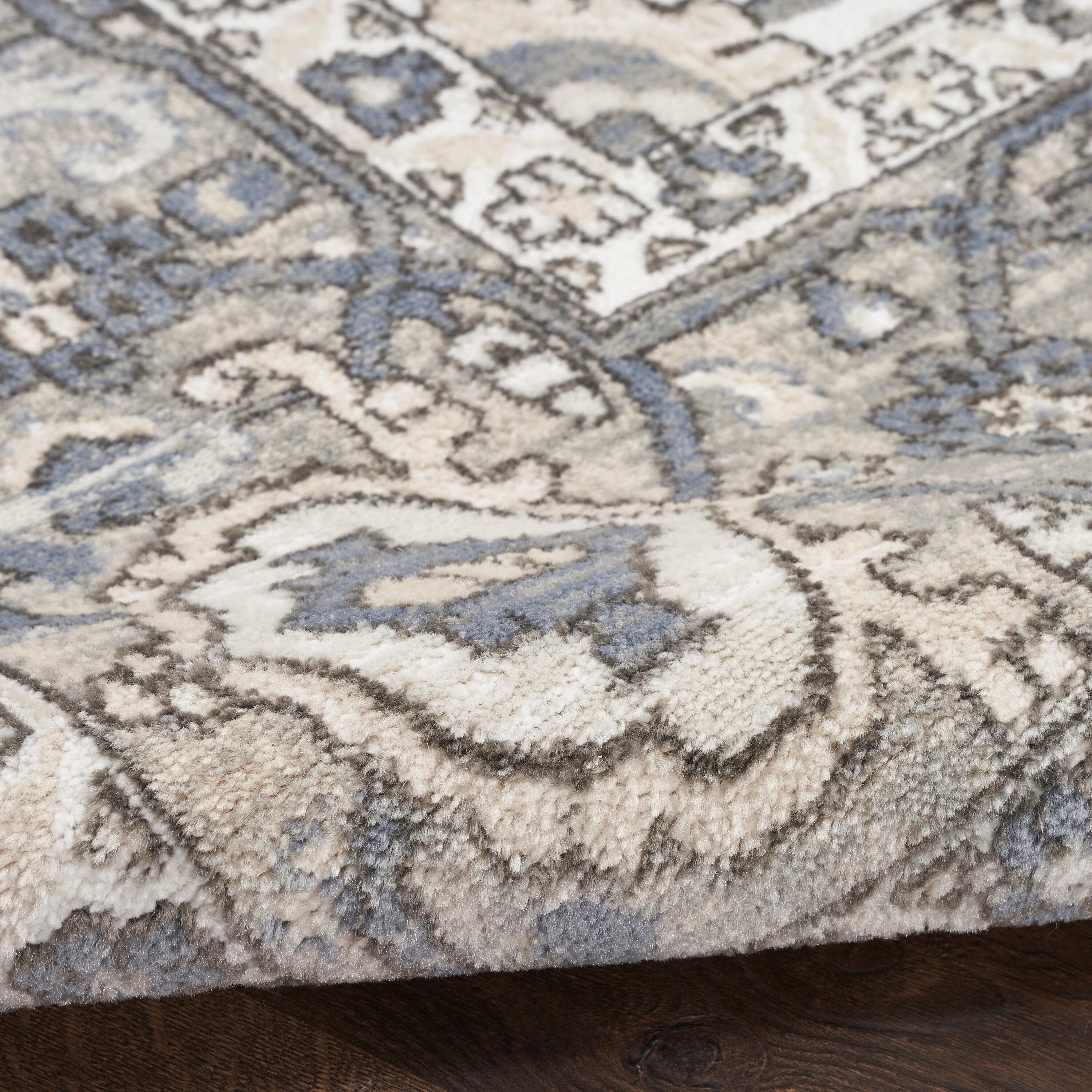 Nourison 8'10" x 11'10" Concerto Center Medallion Indoor Area Rug Ivory Blue