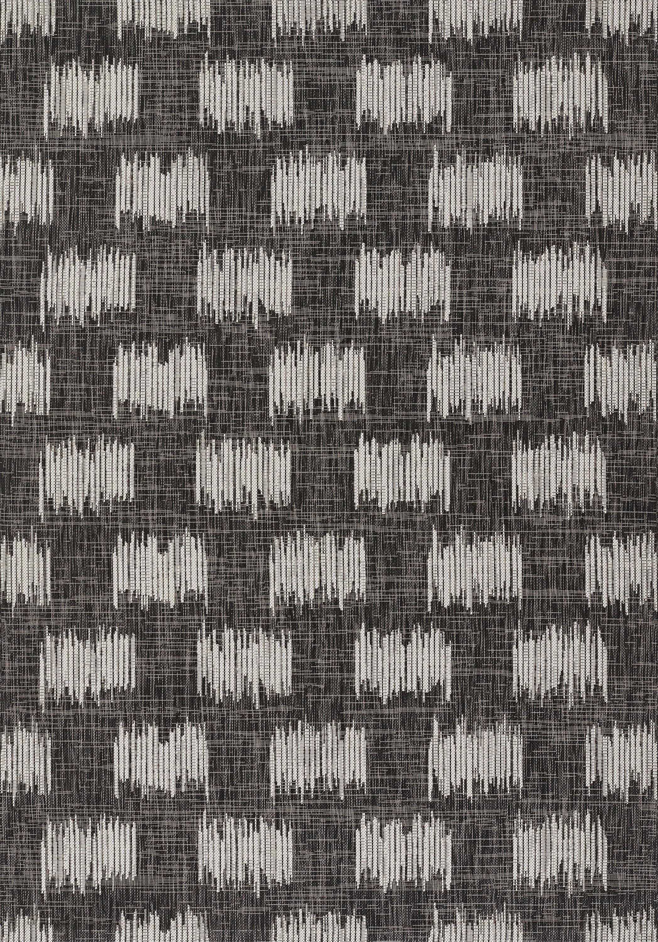 Novogratz by Momeni Villa Turin Charcoal Indoor Outdoor Rug 2' X 6' Runner