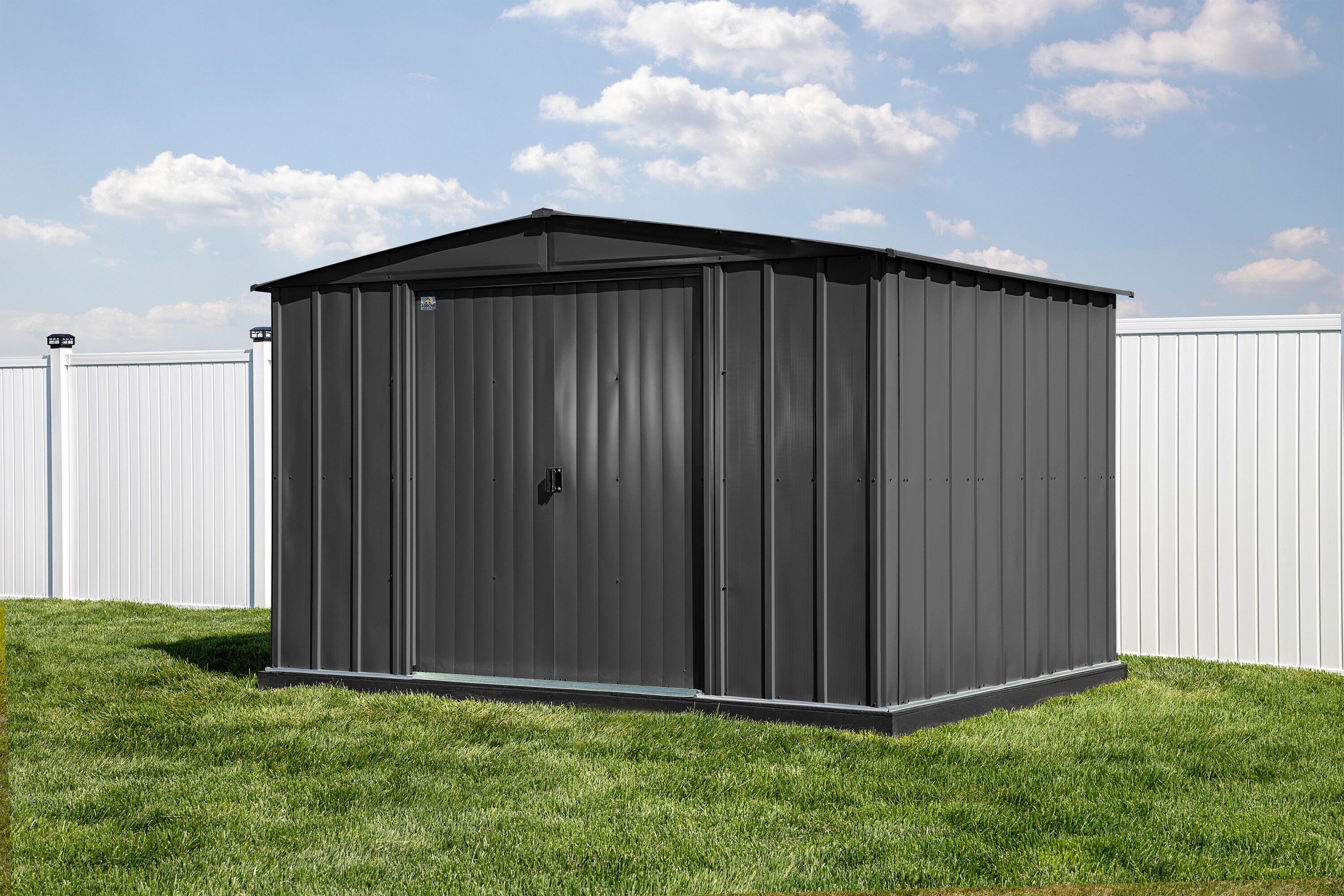 Arrow 10 ft. W x 8 ft. D Metal Storage Shed