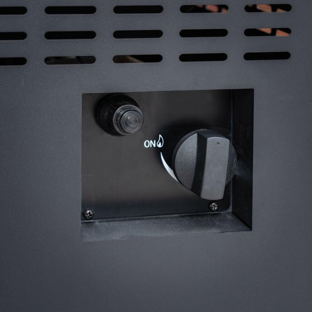 Hanover Naples 40,000 BTU Column Fire Pit with Glass Burner Enclosure