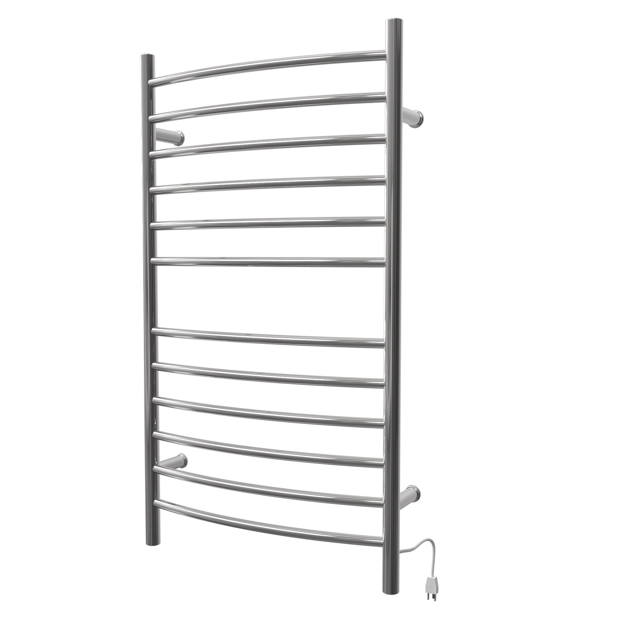 Radiant Large Curved Towel Warmer Hybrid Hardwired or Plug in