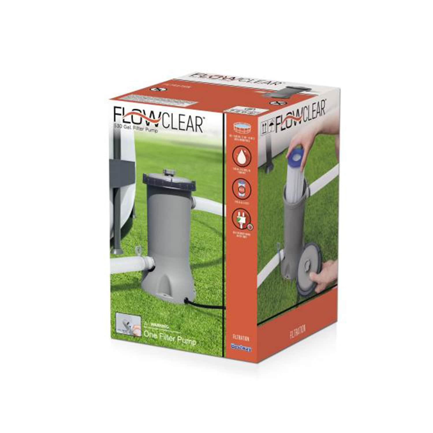 Bestway Bestway Flowclear 530 Gallons per Hour Above Ground Swimming Pool Filter Pump