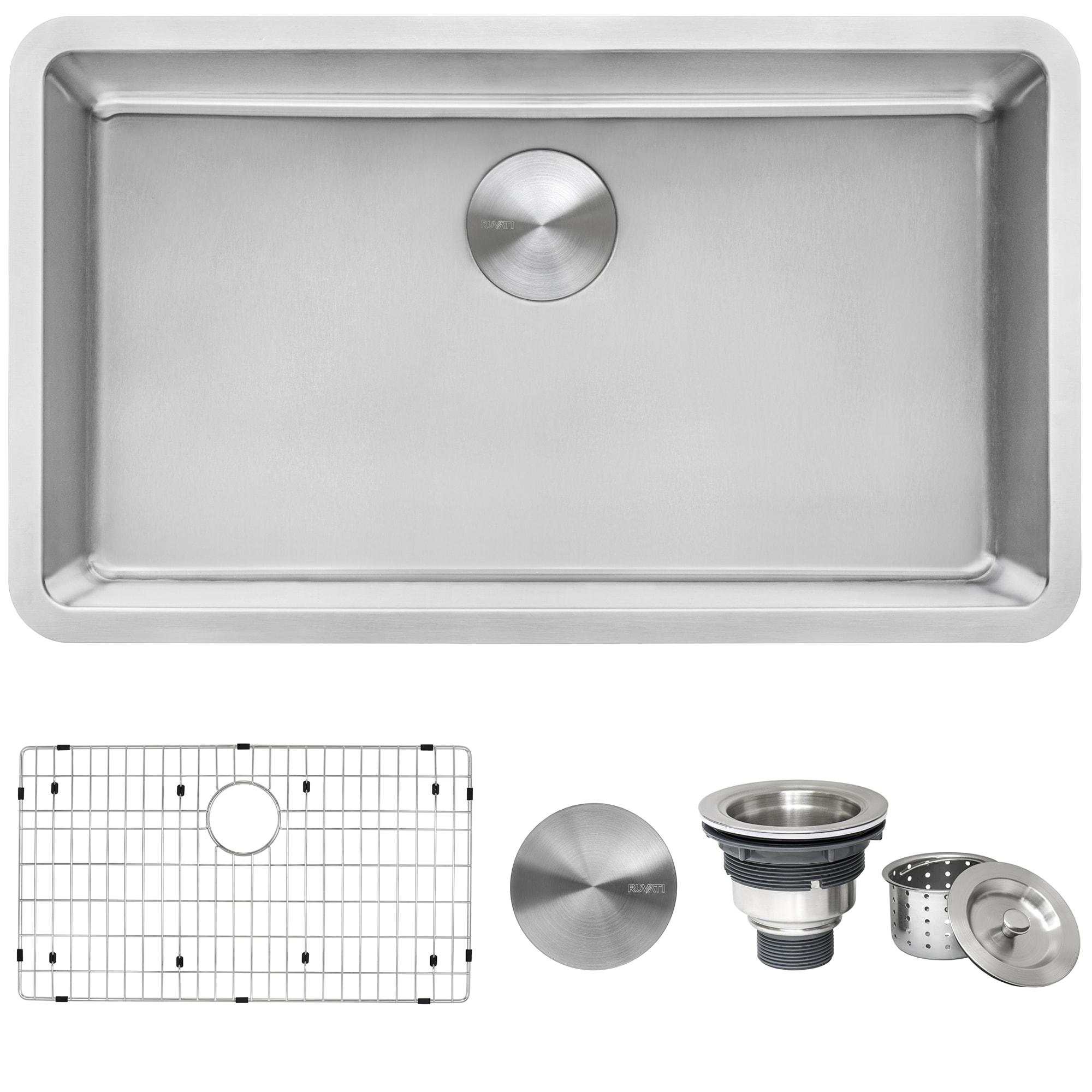 Ruvati 32-inch Undermount Kitchen Sink 16 Gauge Stainless Steel