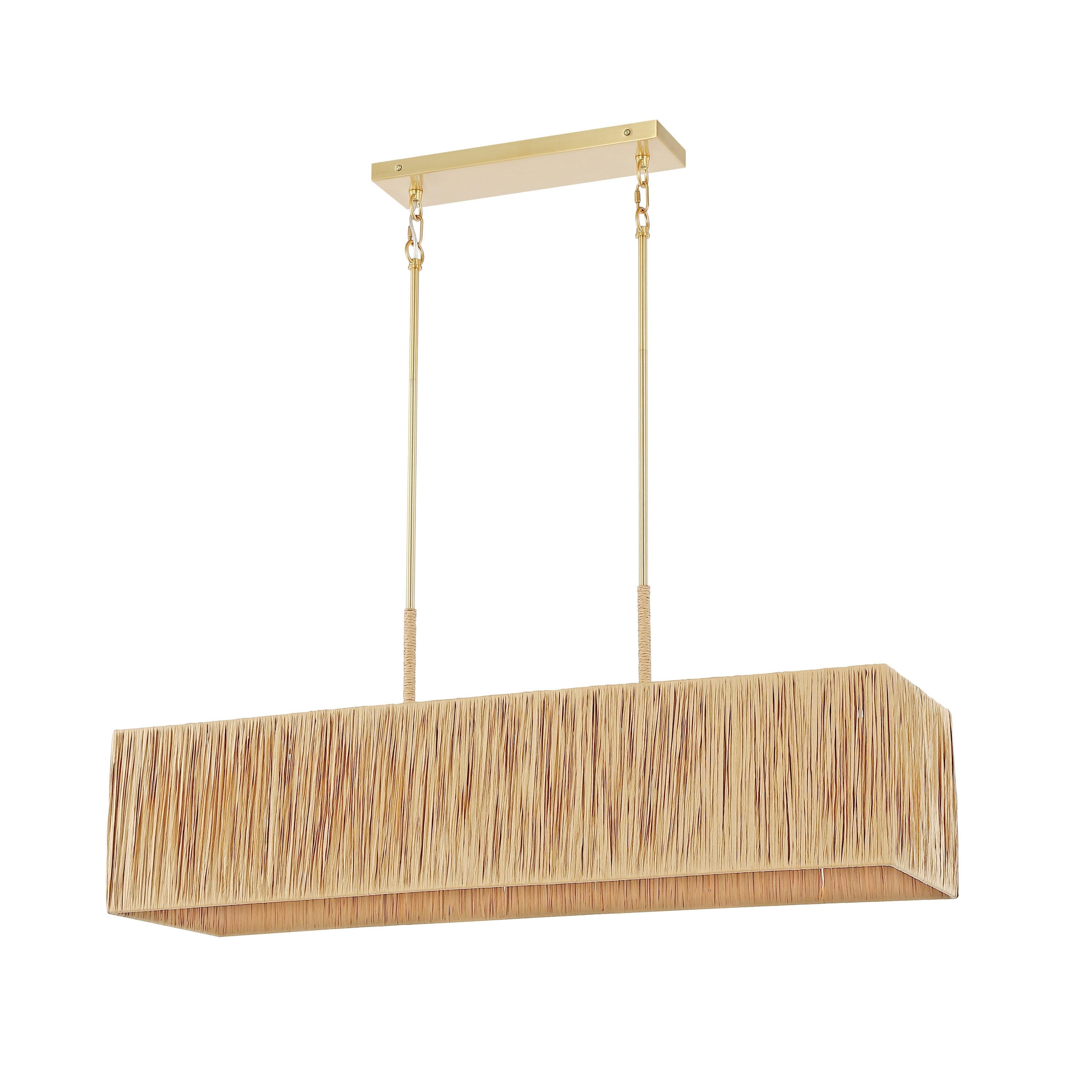 Amangiri 5 Light 39.75" Pendant - Natural/Gold - Safavieh.