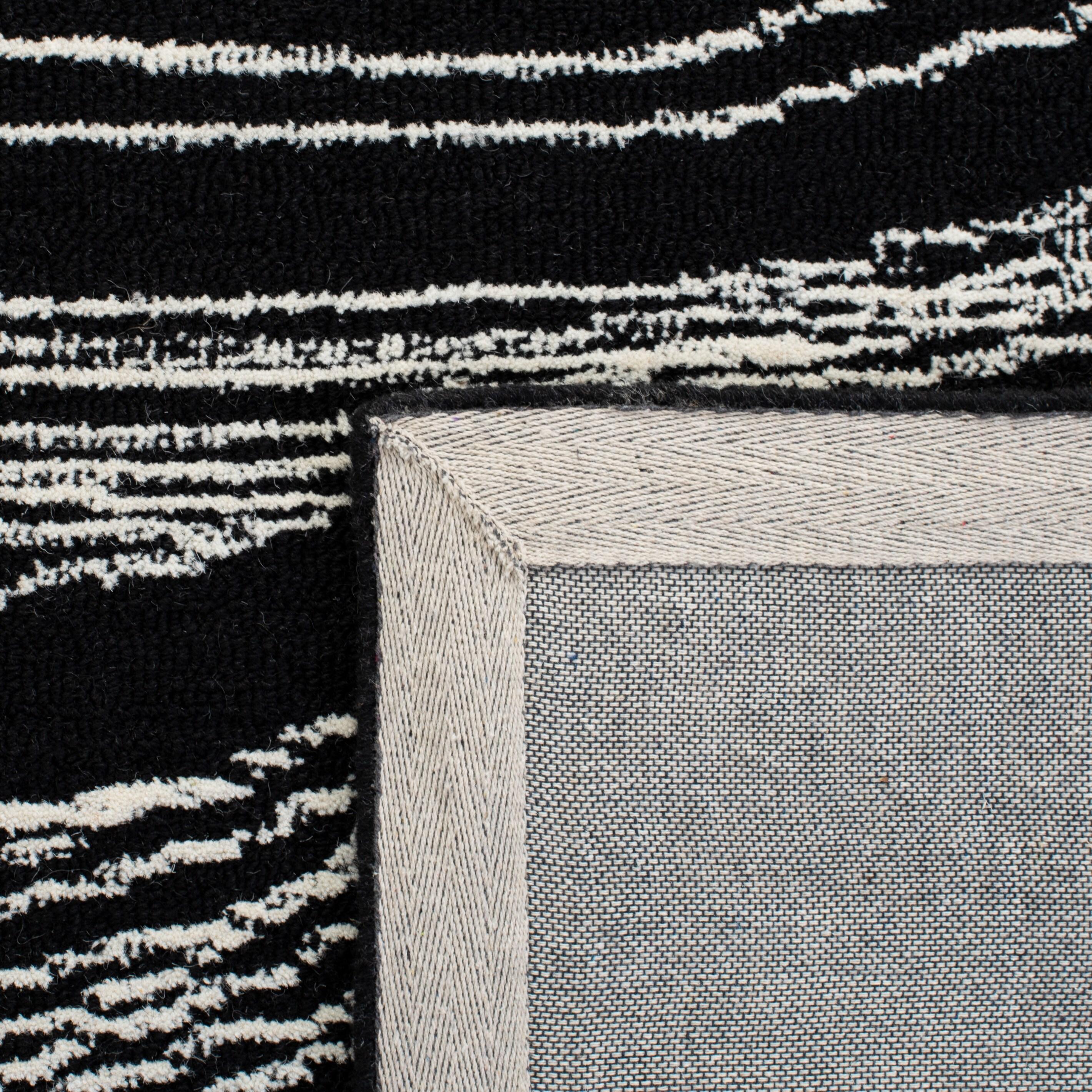 SAFAVIEH Metro Bridget Abstract Area Rug, Black/Ivory, 5' x 8'
