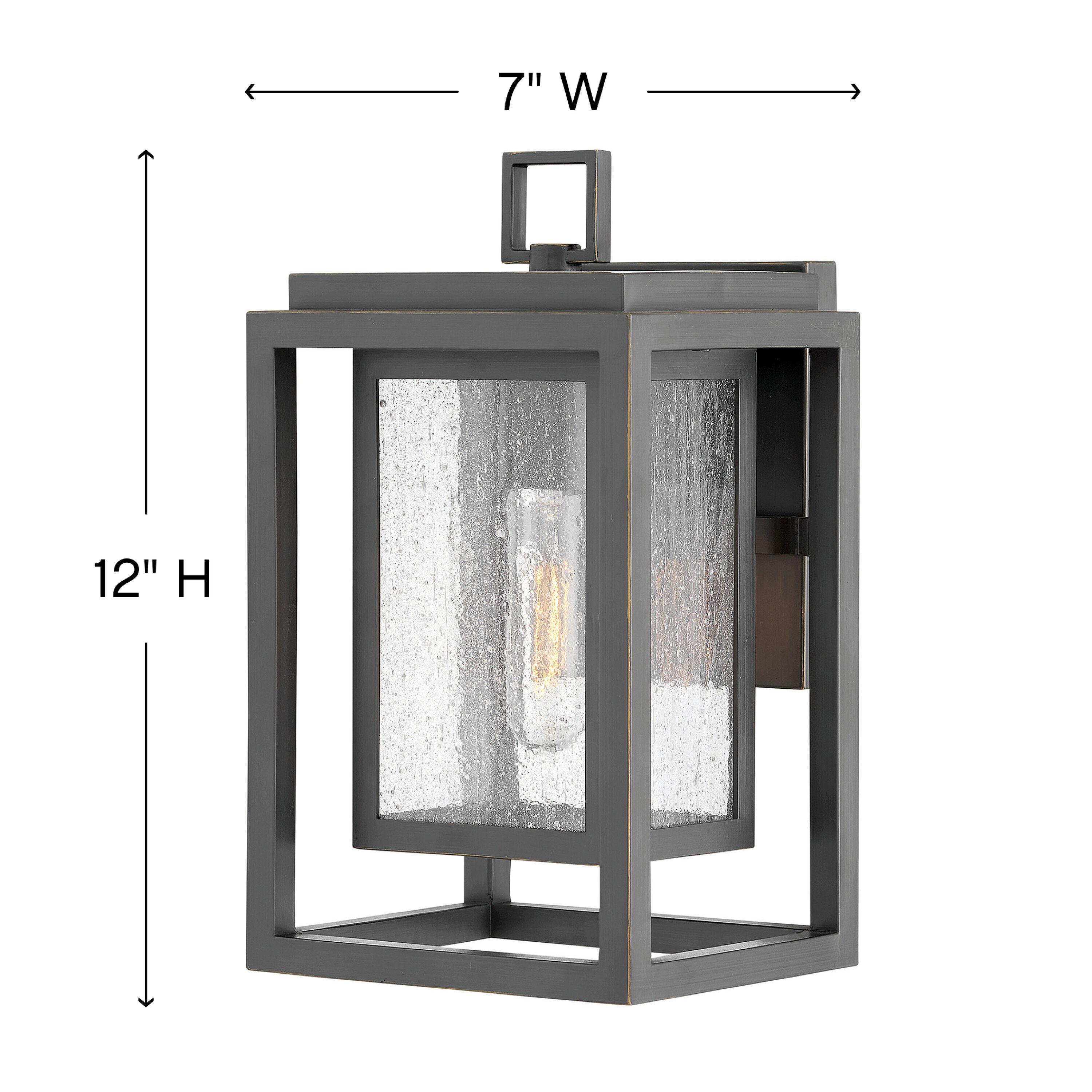 Oil Rubbed Bronze Dimmable Outdoor Sconce with Clear Glass