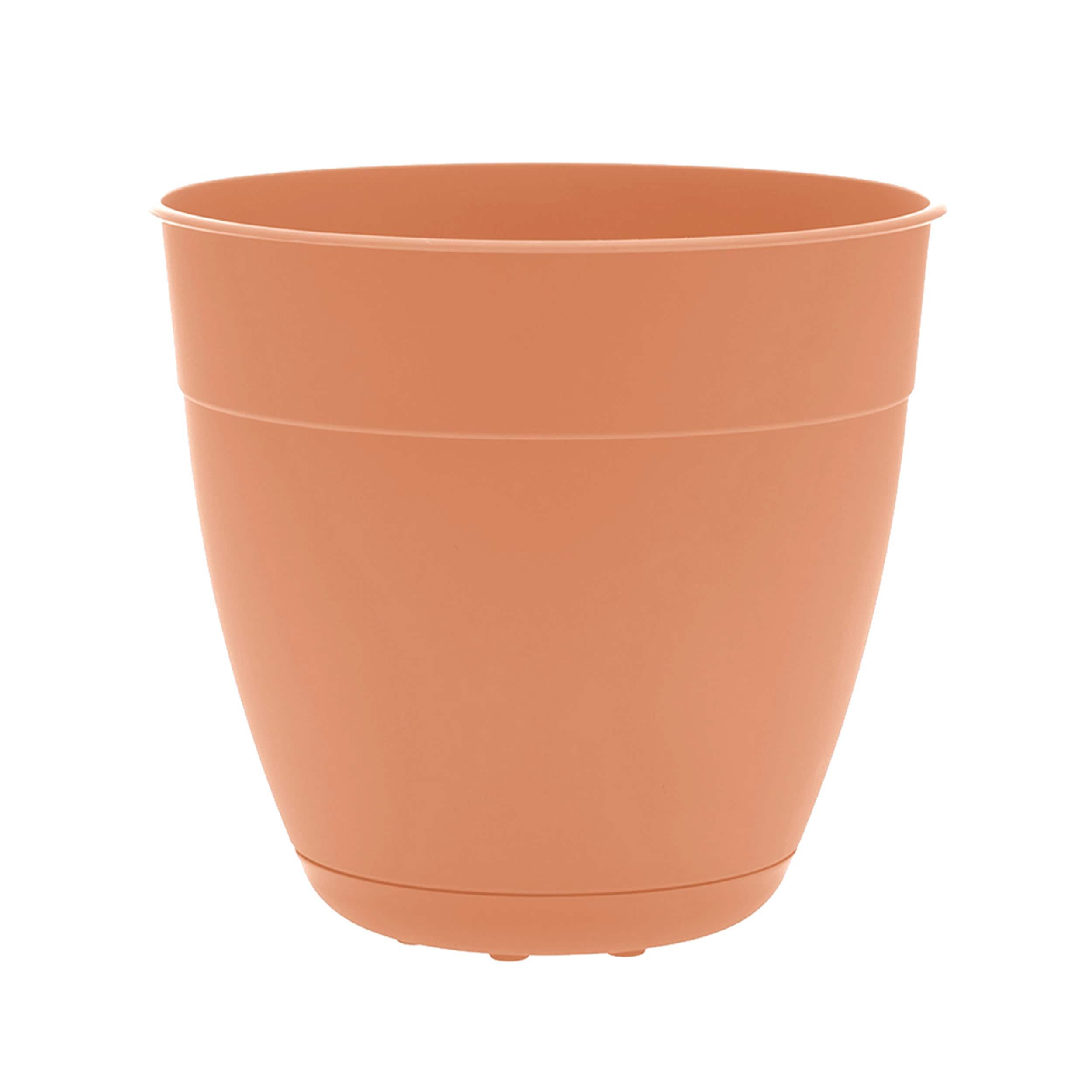 Bloem Dayton 16 in. D Plastic Planter Coral