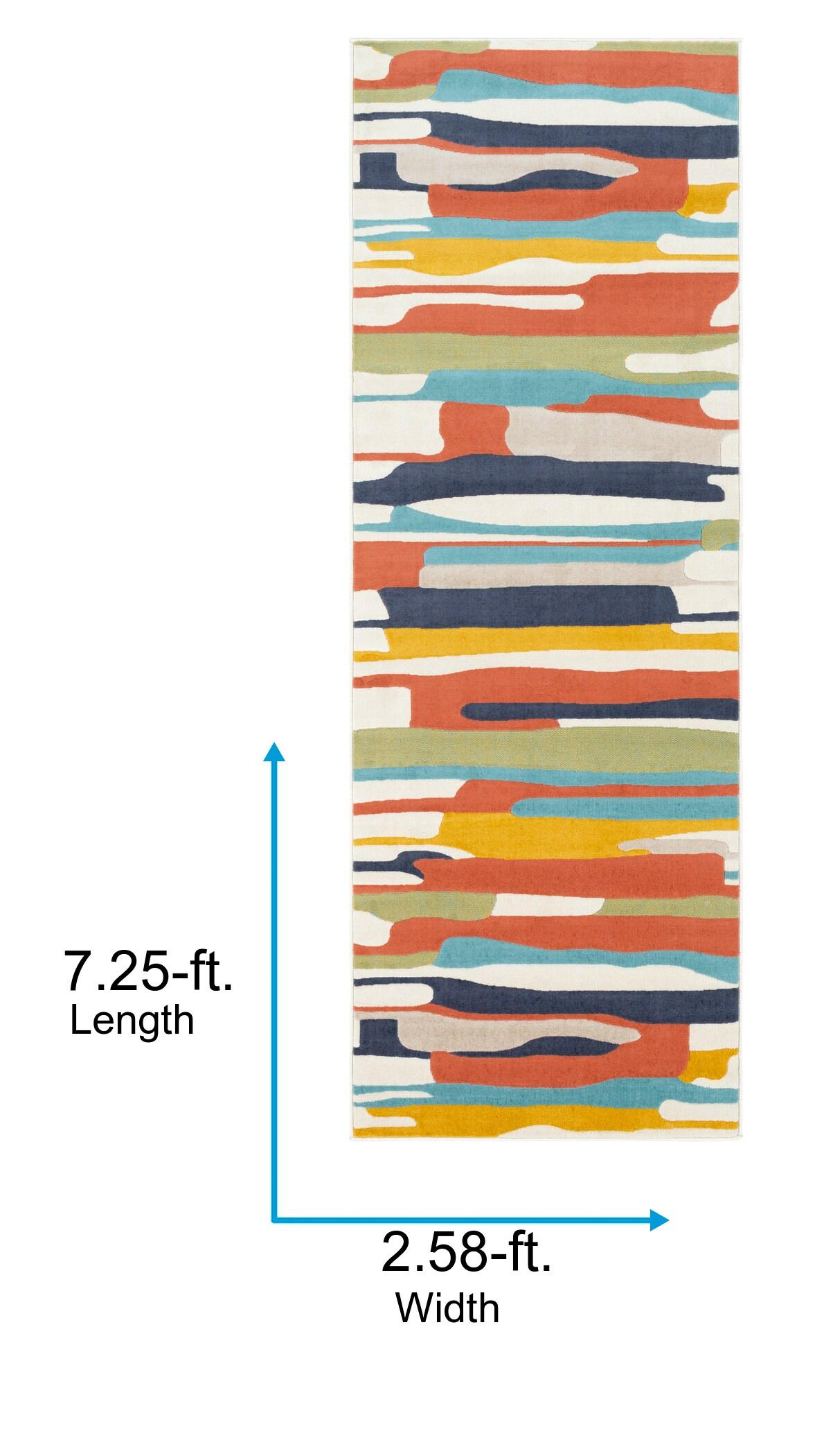 Livabliss City Modern Runner Area Rug,2'7" x 7'3",Multi-Color