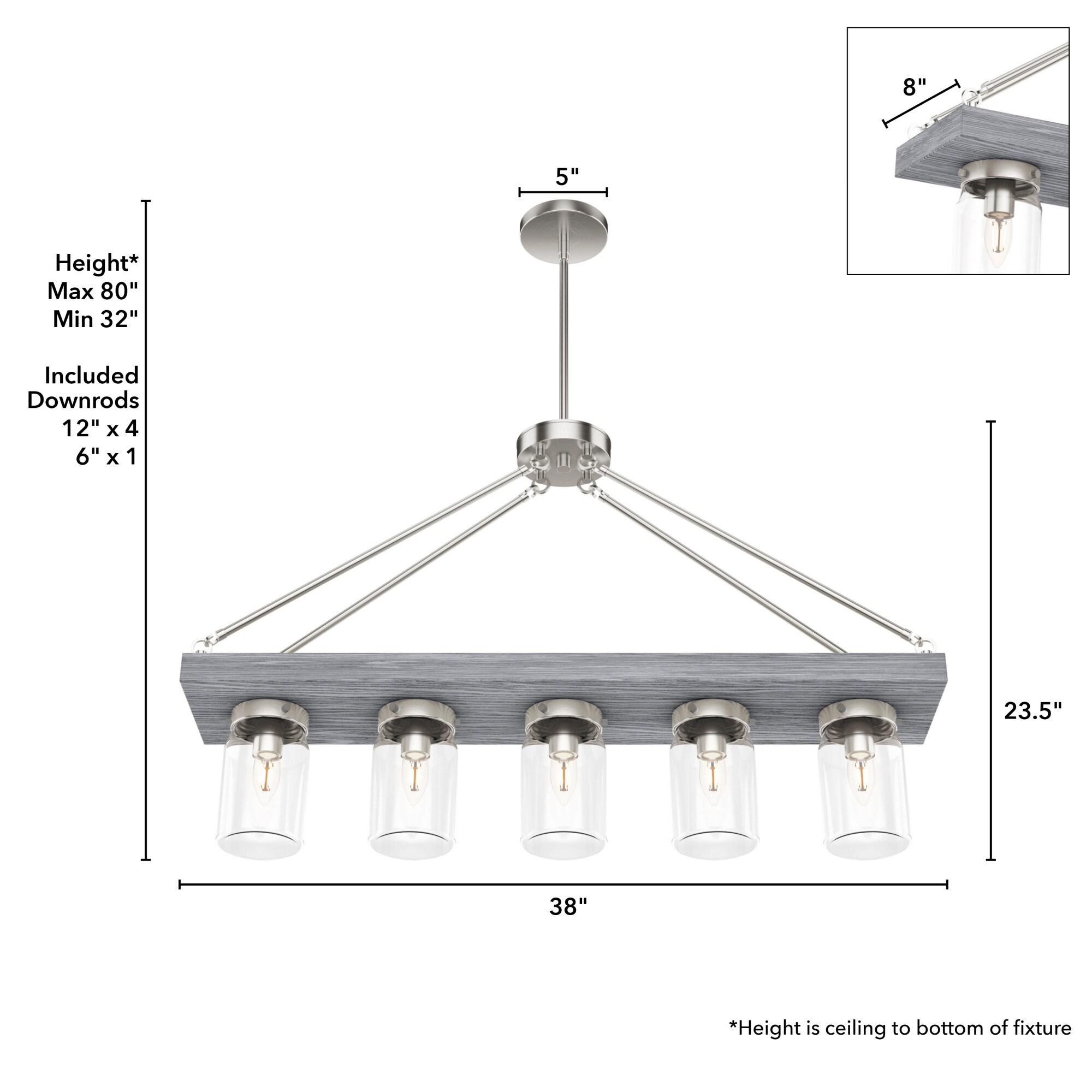 Devon Park 5 - Light Kitchen Island Linear Pendant