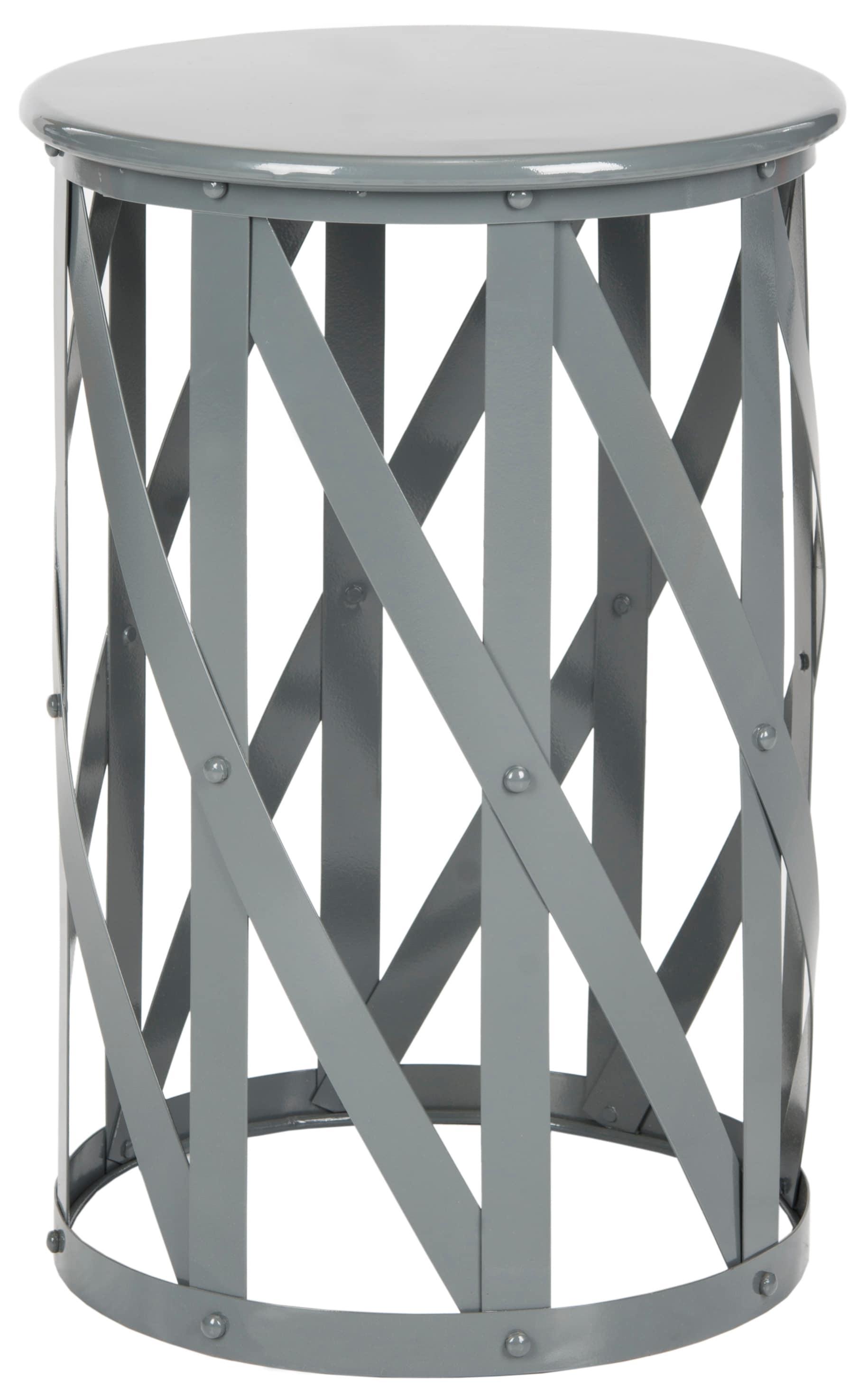 Bertram Lattice Accent Table - Grey - Safavieh.