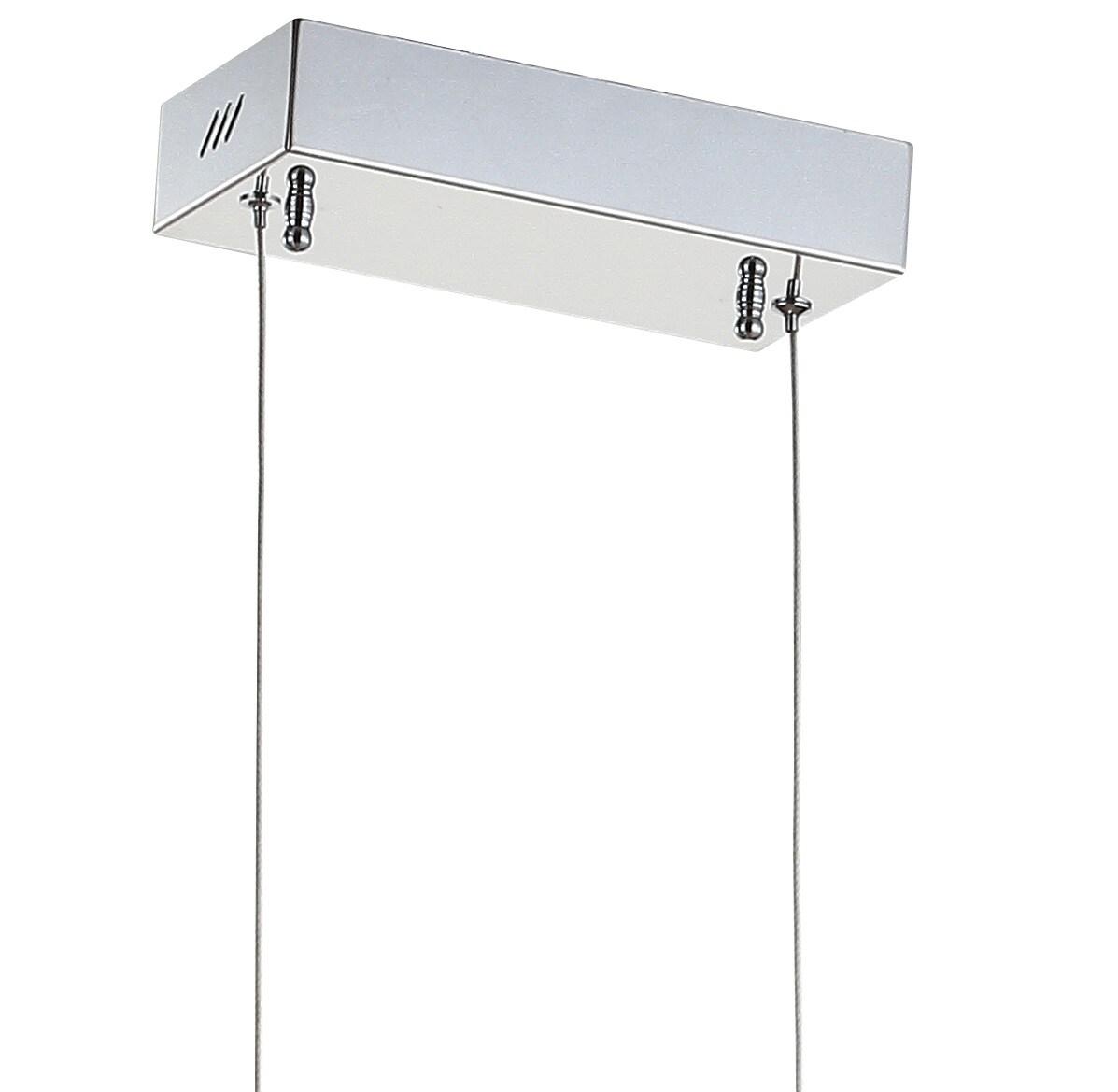 JONATHAN Y JYL7012A Roxanna 41.5" Dimmable Adjustable Integrated LED Metal Linear Pendant Minimalistic Modern Contemporary Dining Room Living Room Kitchen Foyer Bedroom Hallway, Chrome