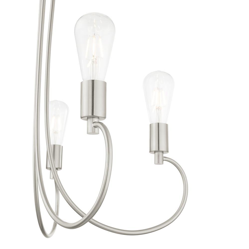 Livex Lighting Bari 5 - Light Chandelier in  Brushed Nickel