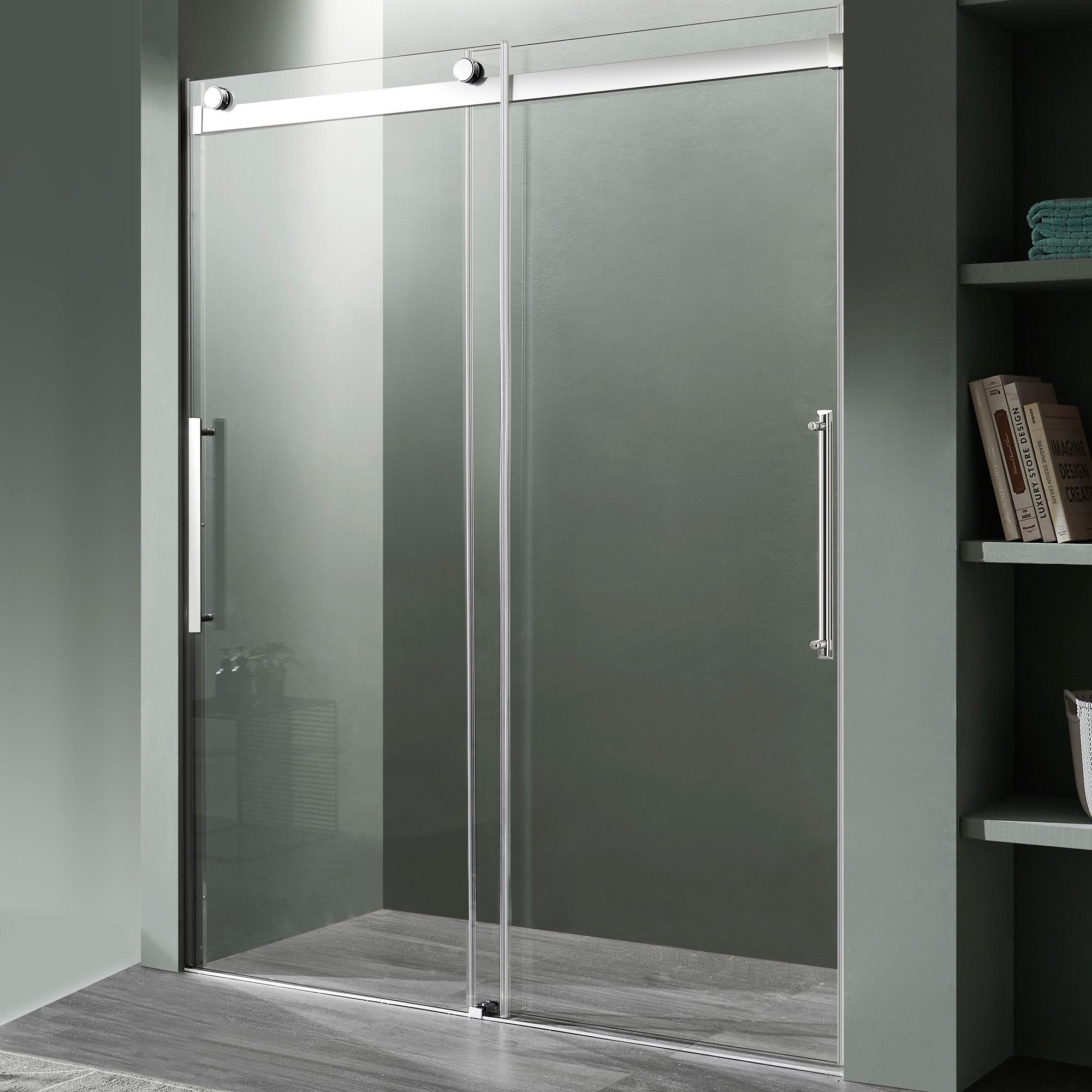 Anzzi Sd-Frls05901 Stellar 76" High X 48" Wide Sliding Frameless Shower Door - Chrome