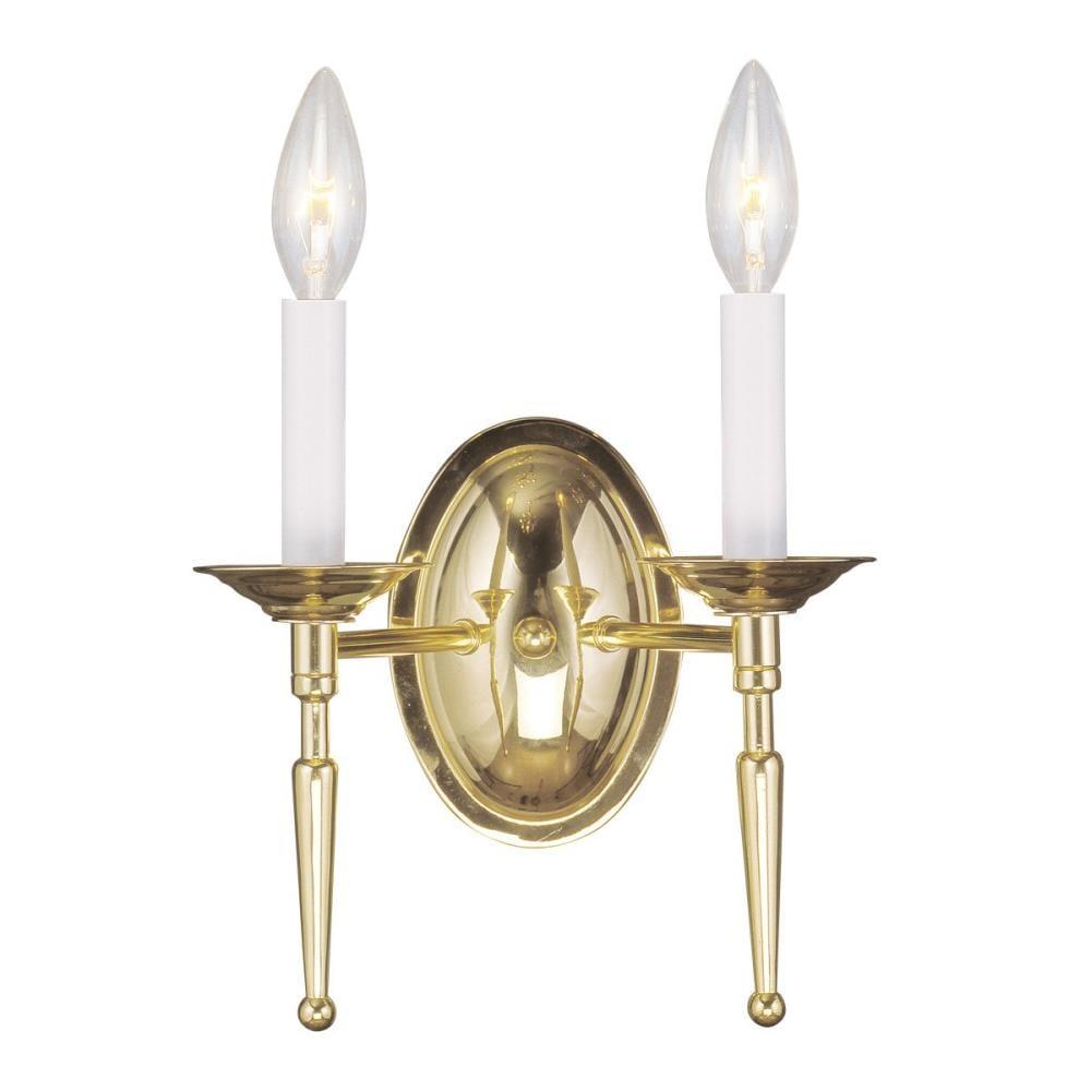 Livex Lighting Williamsburgh 2 - Light Wall Light in  Polished Brass